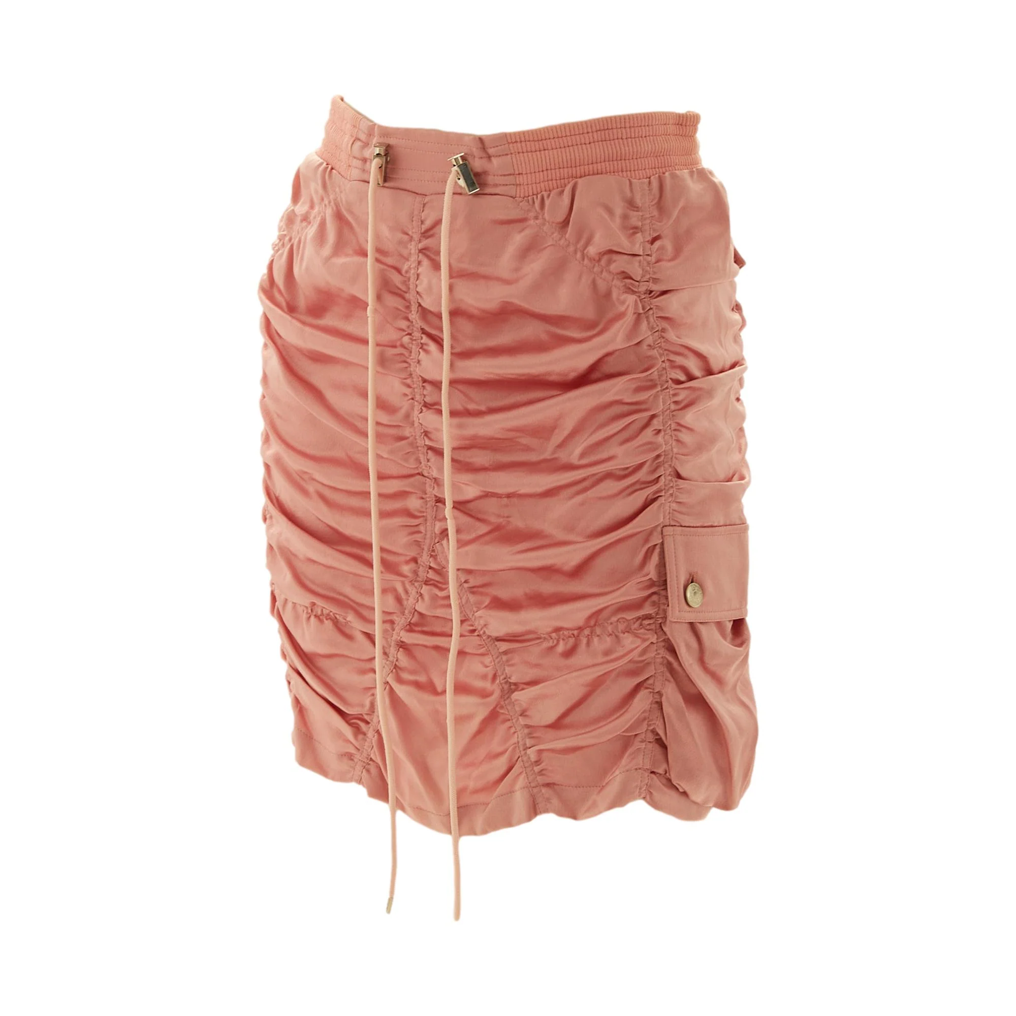 Dior Pink Rouched Silk Skirt - Image 2