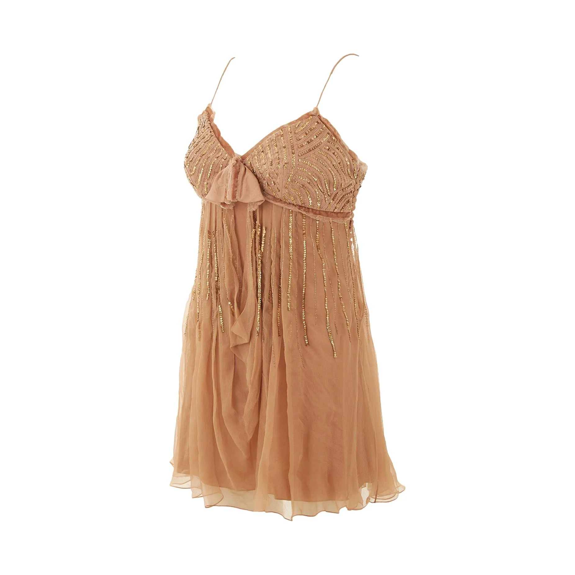 Dior Mauve Sequin Mini Dress - Image 3