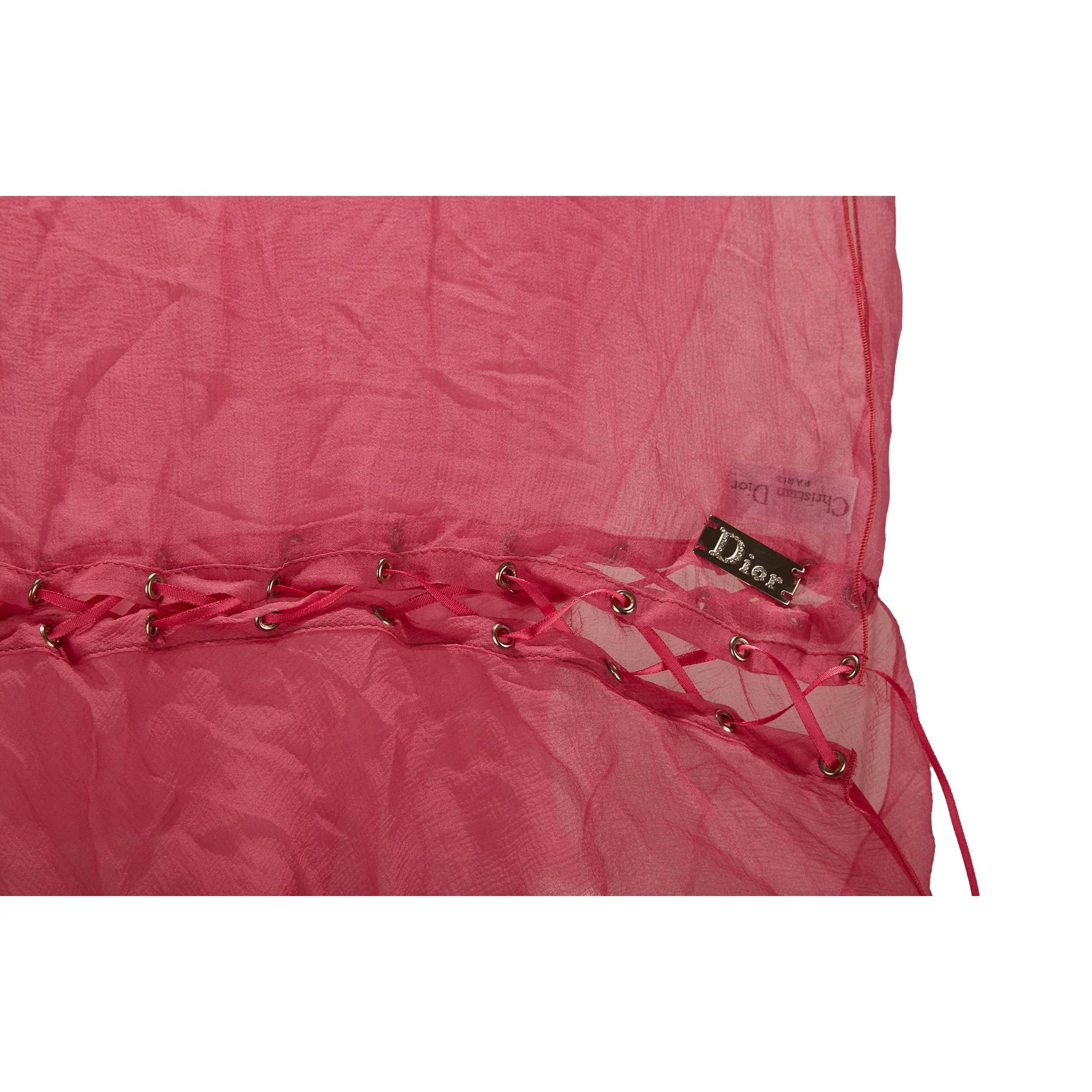 Dior Pink Sheer Scarf - Image 2
