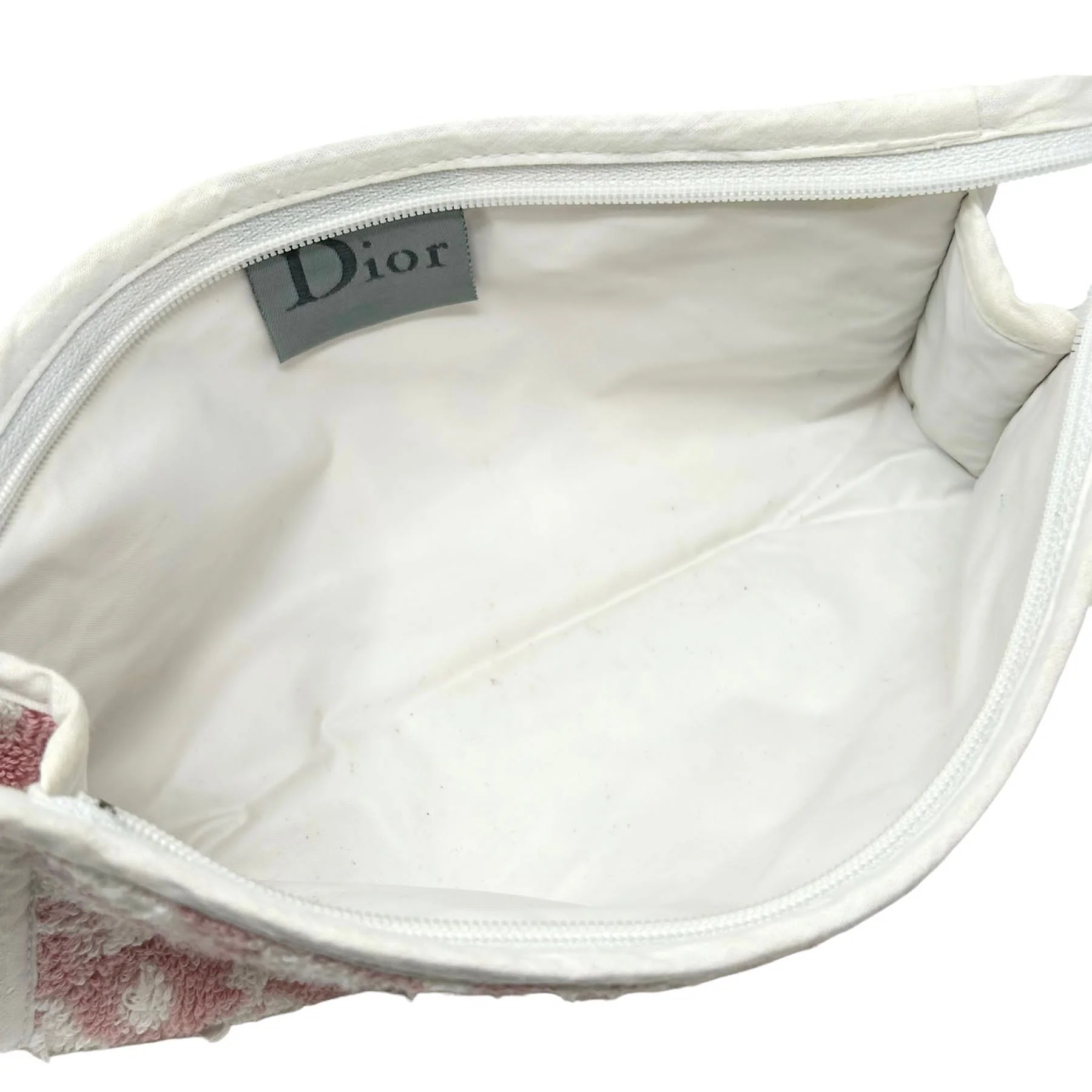 Dior Pink Terry Cloth Pouch - Image 3