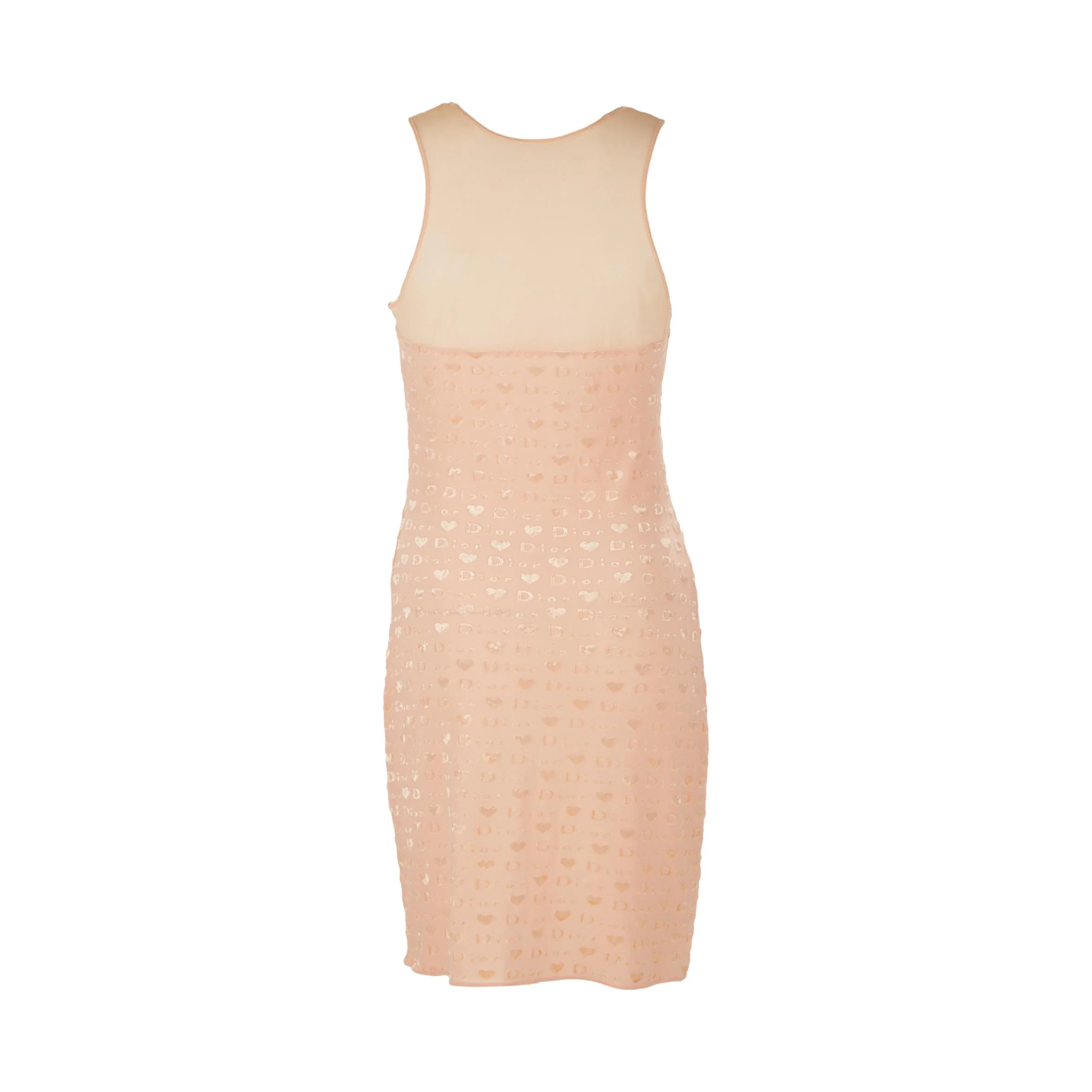 Dior Pink Velour Logo Dress - Image 2