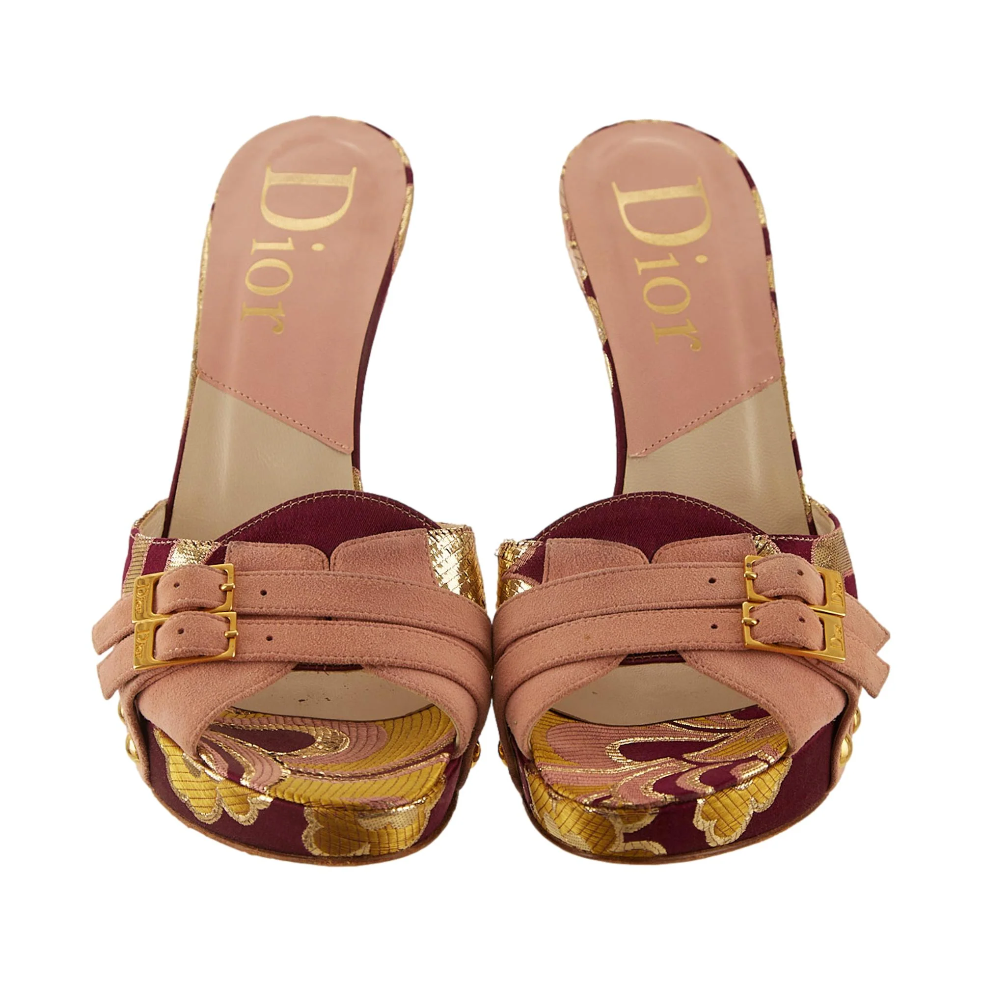 Dior Purple Buckle Platform Heels - Image 2