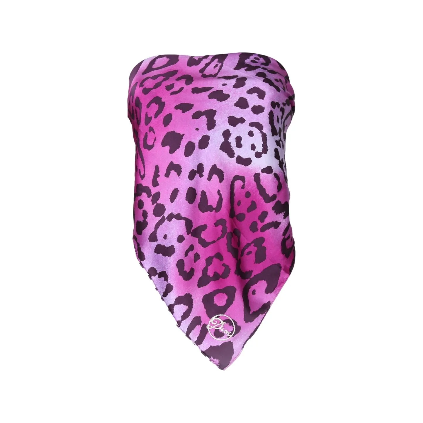 Dior Purple Cheetah Print Scarf