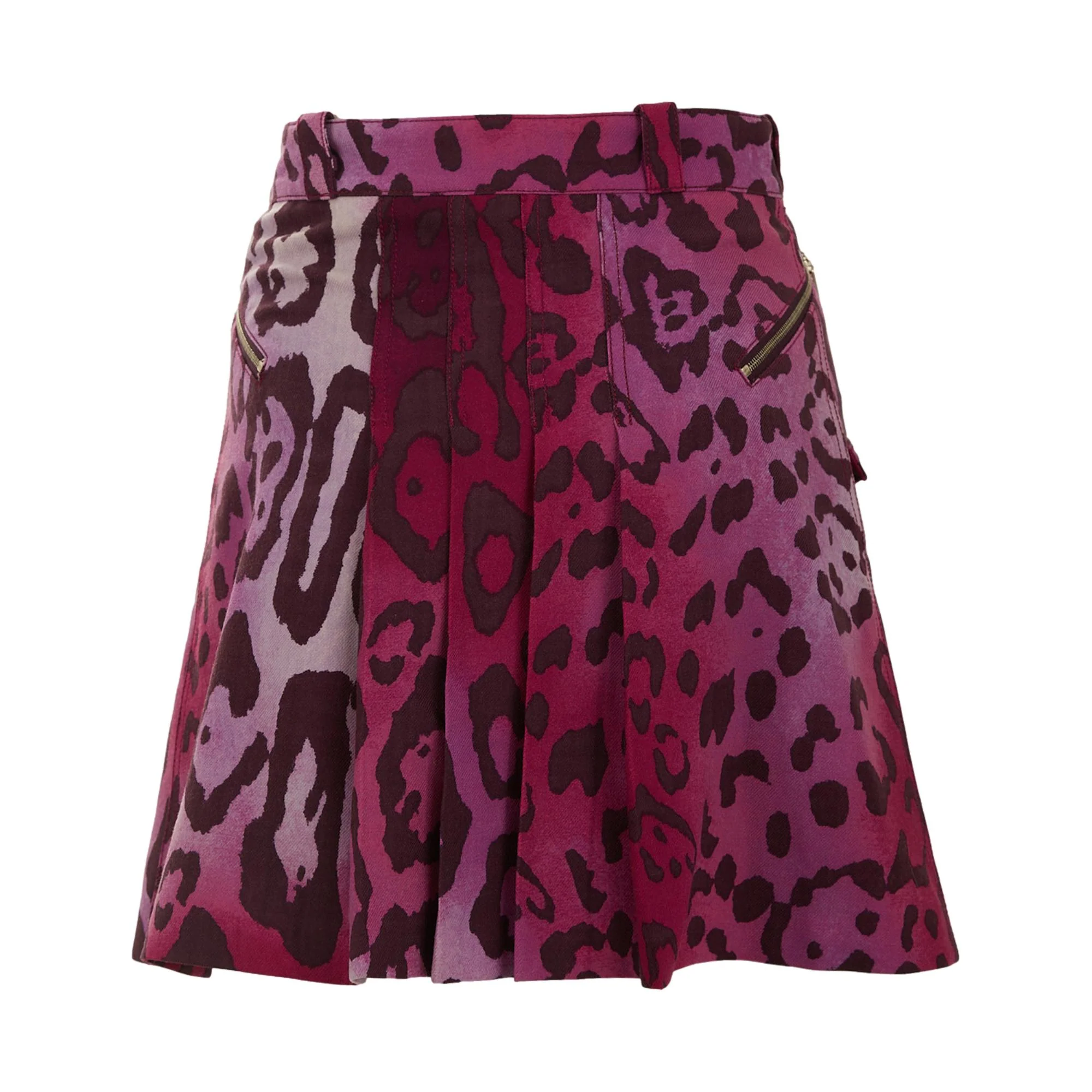 Dior Purple Cheetah Print Skirt - Image 2