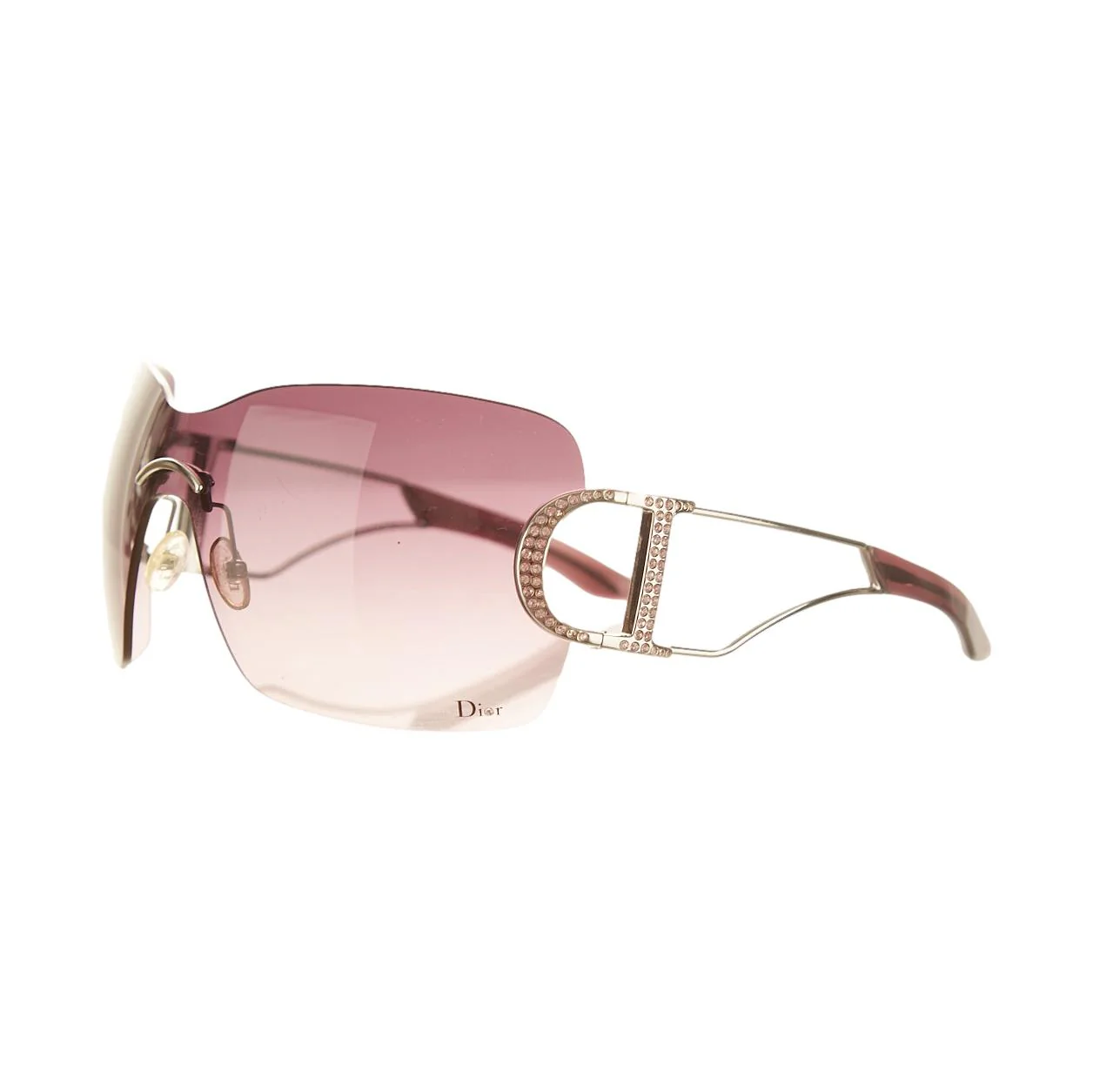 Dior Purple 'Diorly 1' Rhinestone Sunglasses