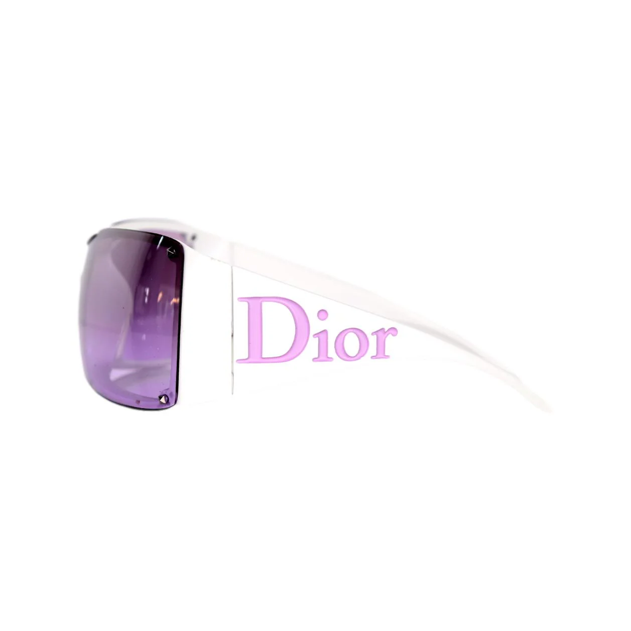 Dior Purple Oversized Shield Sunglasses - Image 2