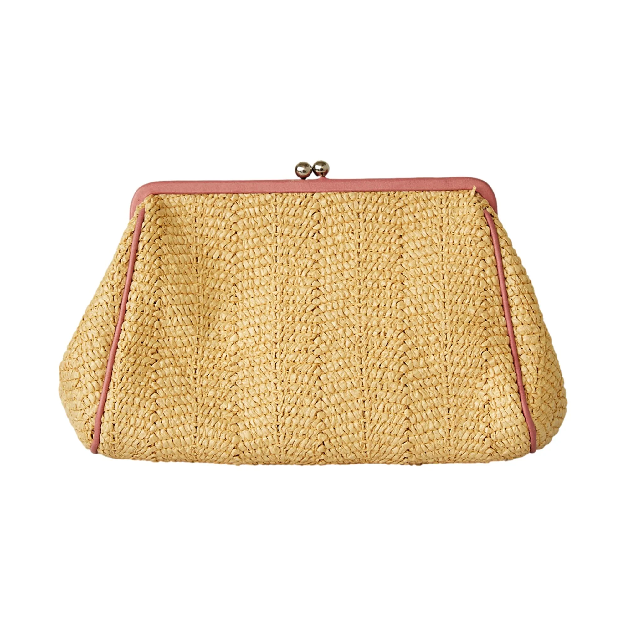 Dior Rafia Floral Beaded Clutch - Image 2