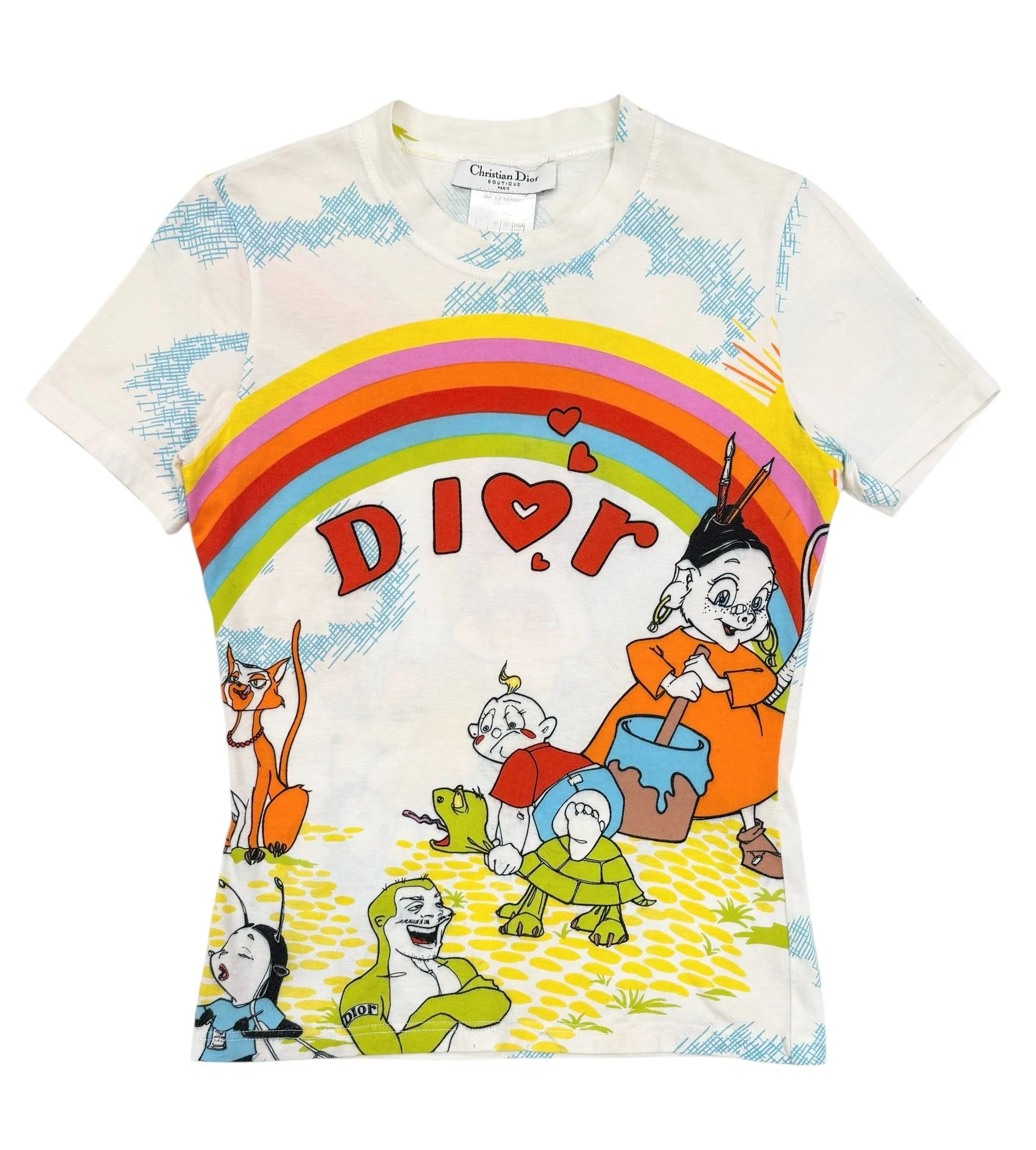 Dior Rainbow Cartoon Top