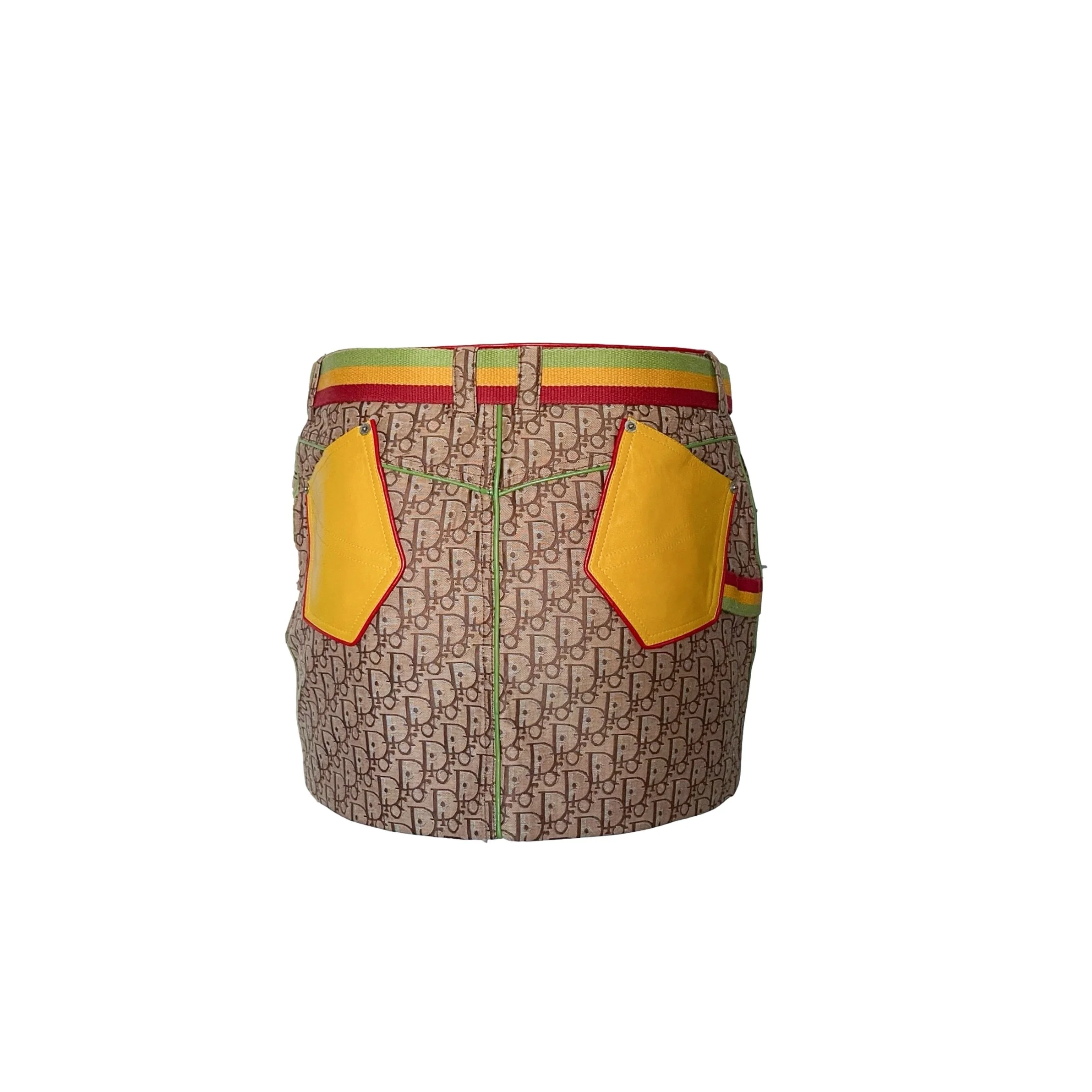 Dior Rasta Logo Belted Skirt - Image 2