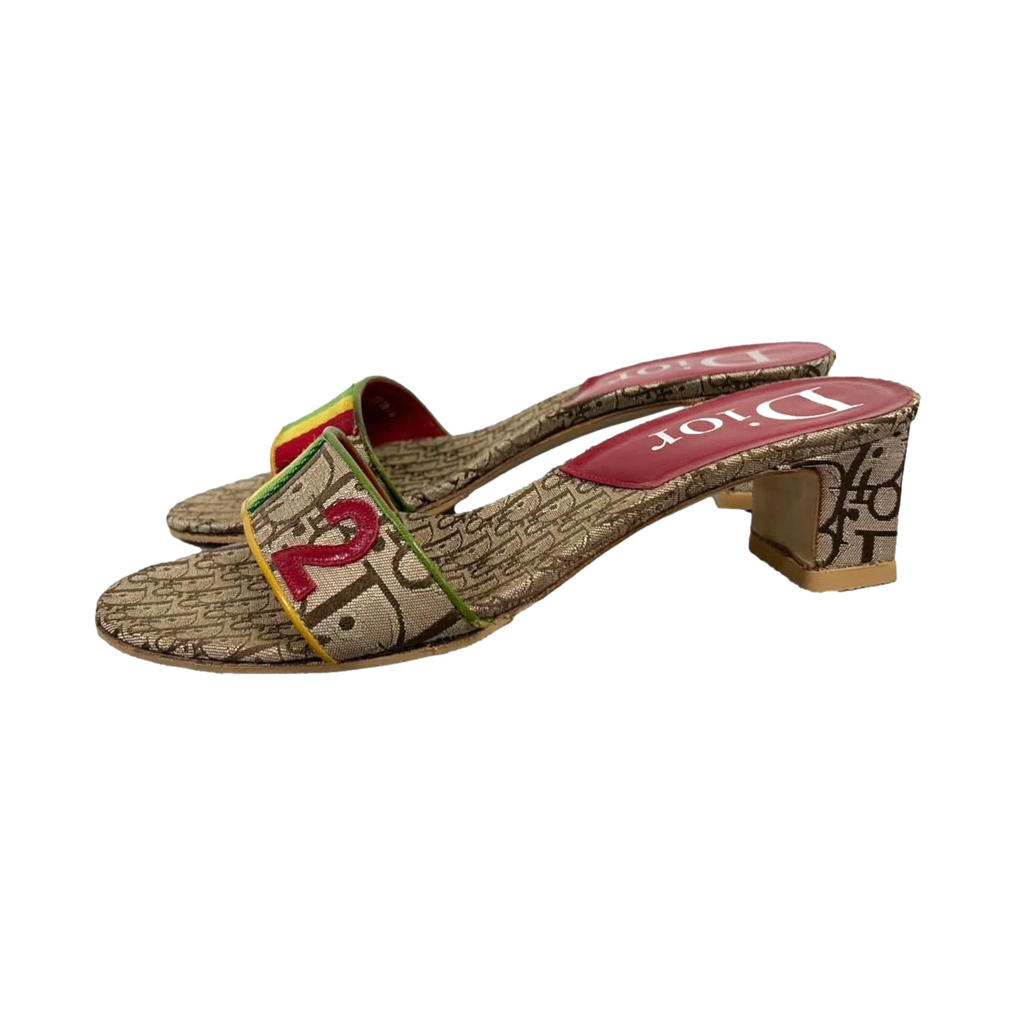 Dior Rasta Chunky Kitten Heels - Image 2