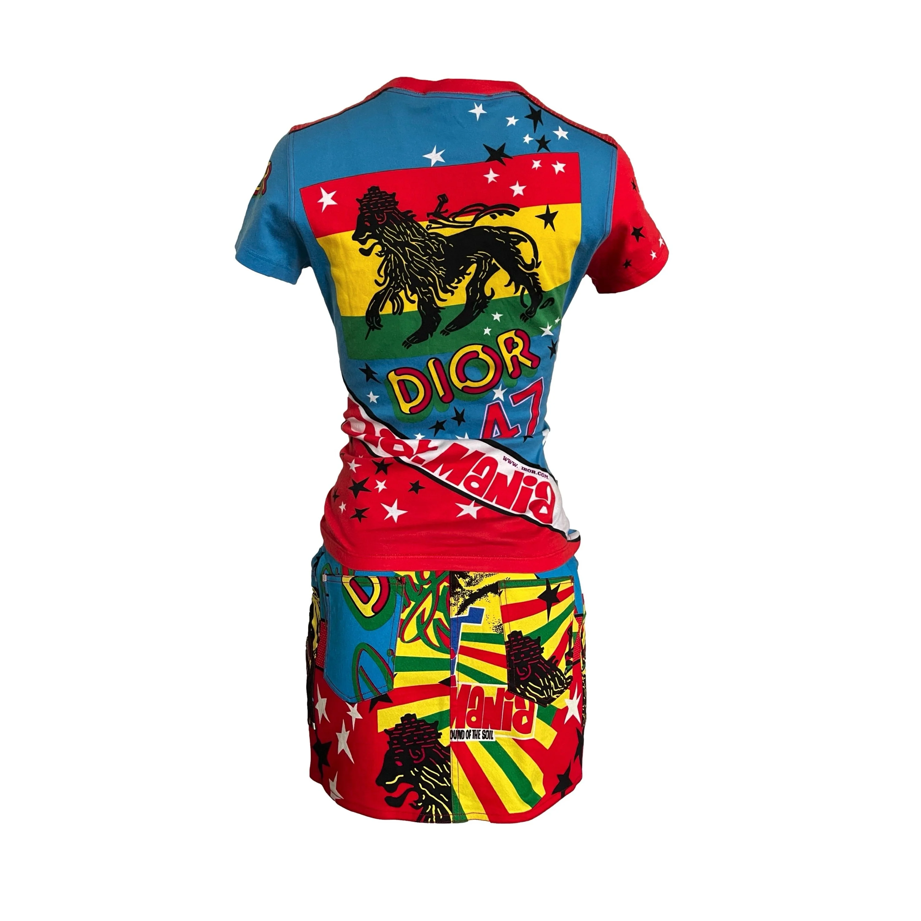 Dior Rasta Print Skirt Set - Image 2
