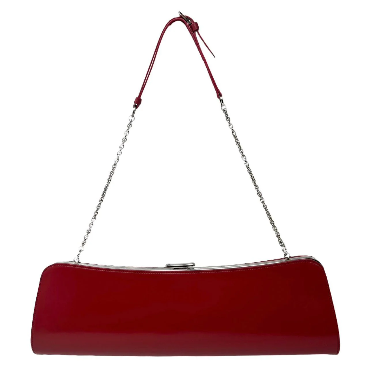 Dior Red Bondage Chain Bag - Image 2