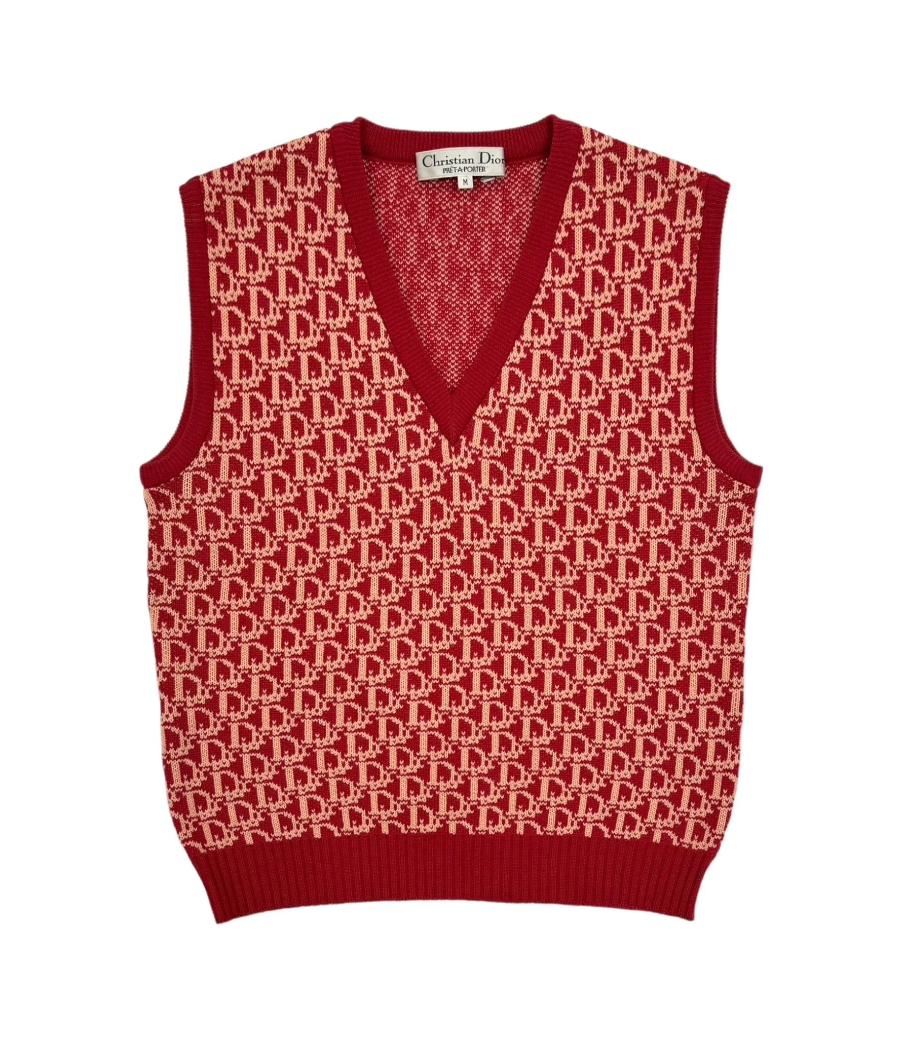 Dior Red Logo Sweater Vest