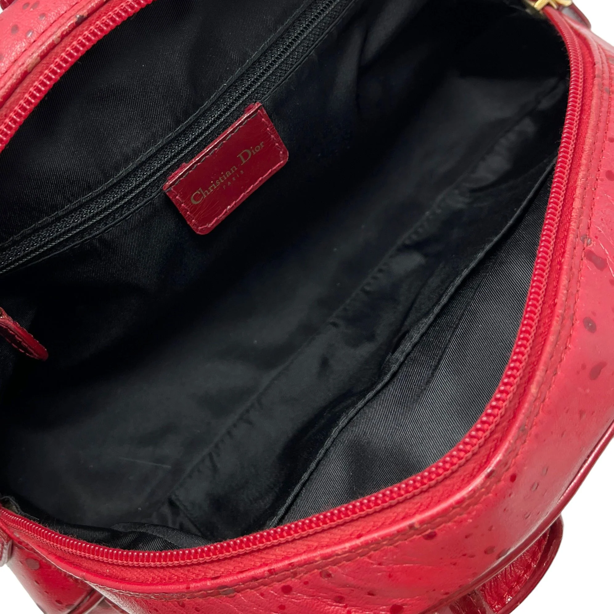 Dior Red Logo Top Handle Bag - Image 3
