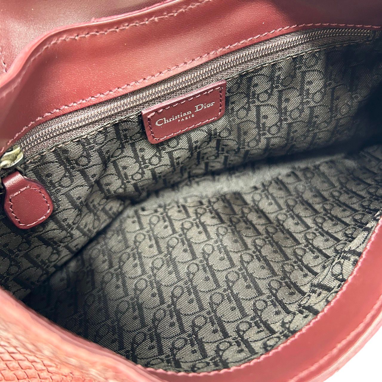 Dior Red Mini Snakeskin Shoulder Bag - Image 3