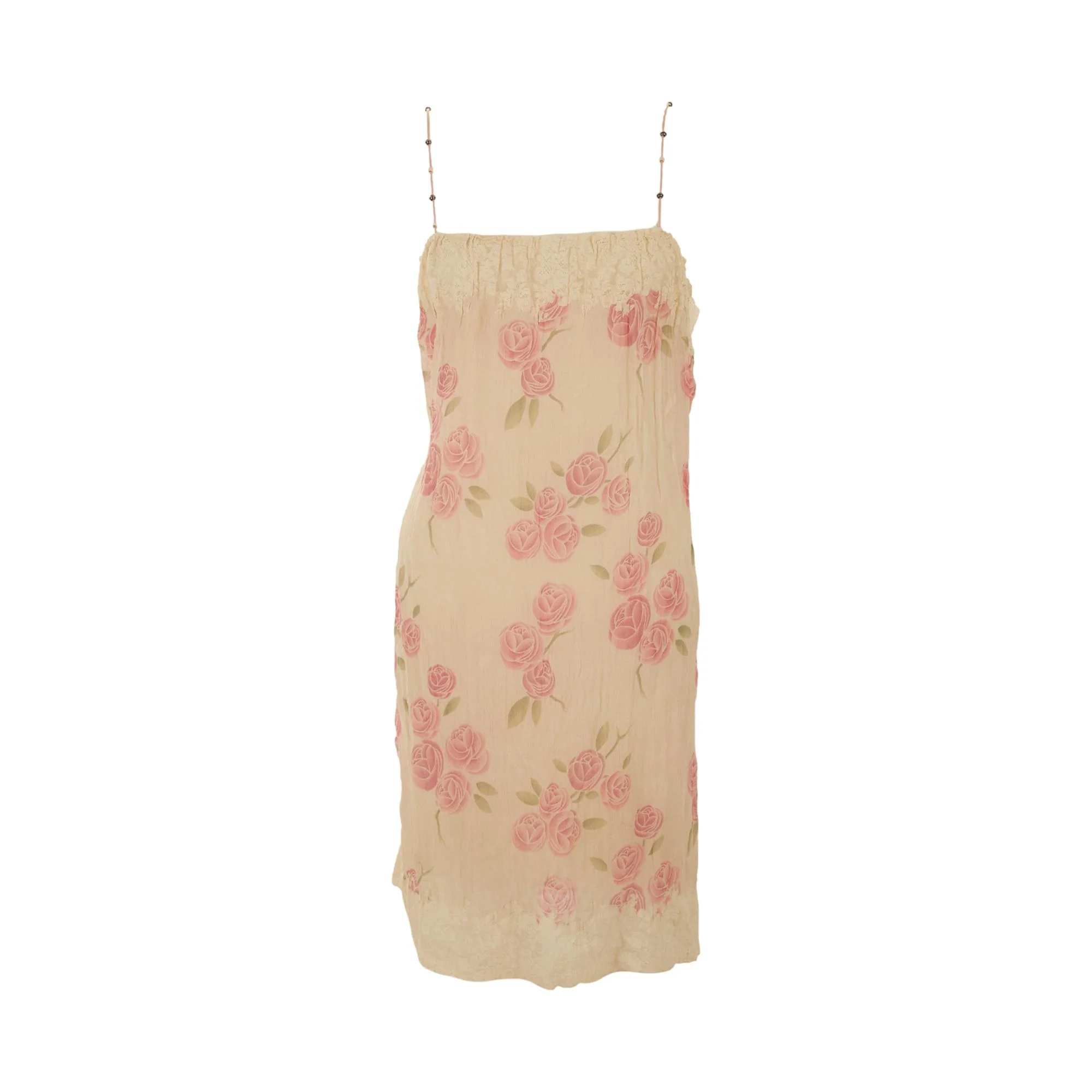 Dior Rose Print Print Slip Dress