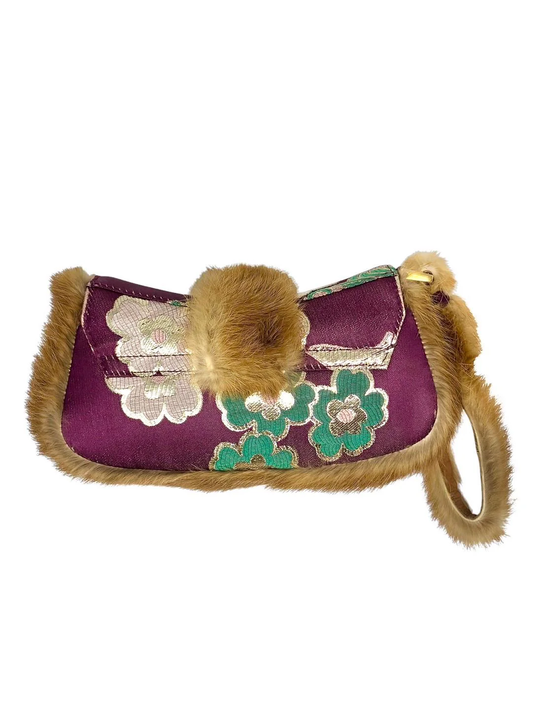 Dior Satin Fur Wristlet - Image 2