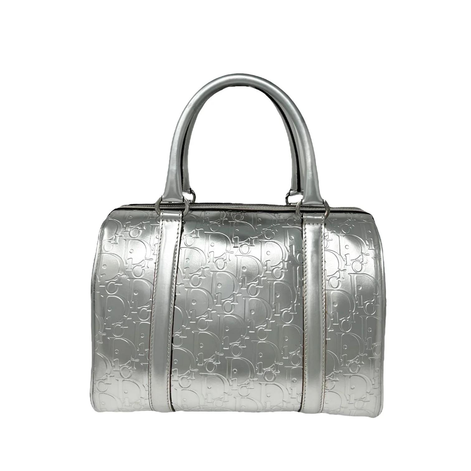 Dior Silver Logo Boston Bag - Image 2