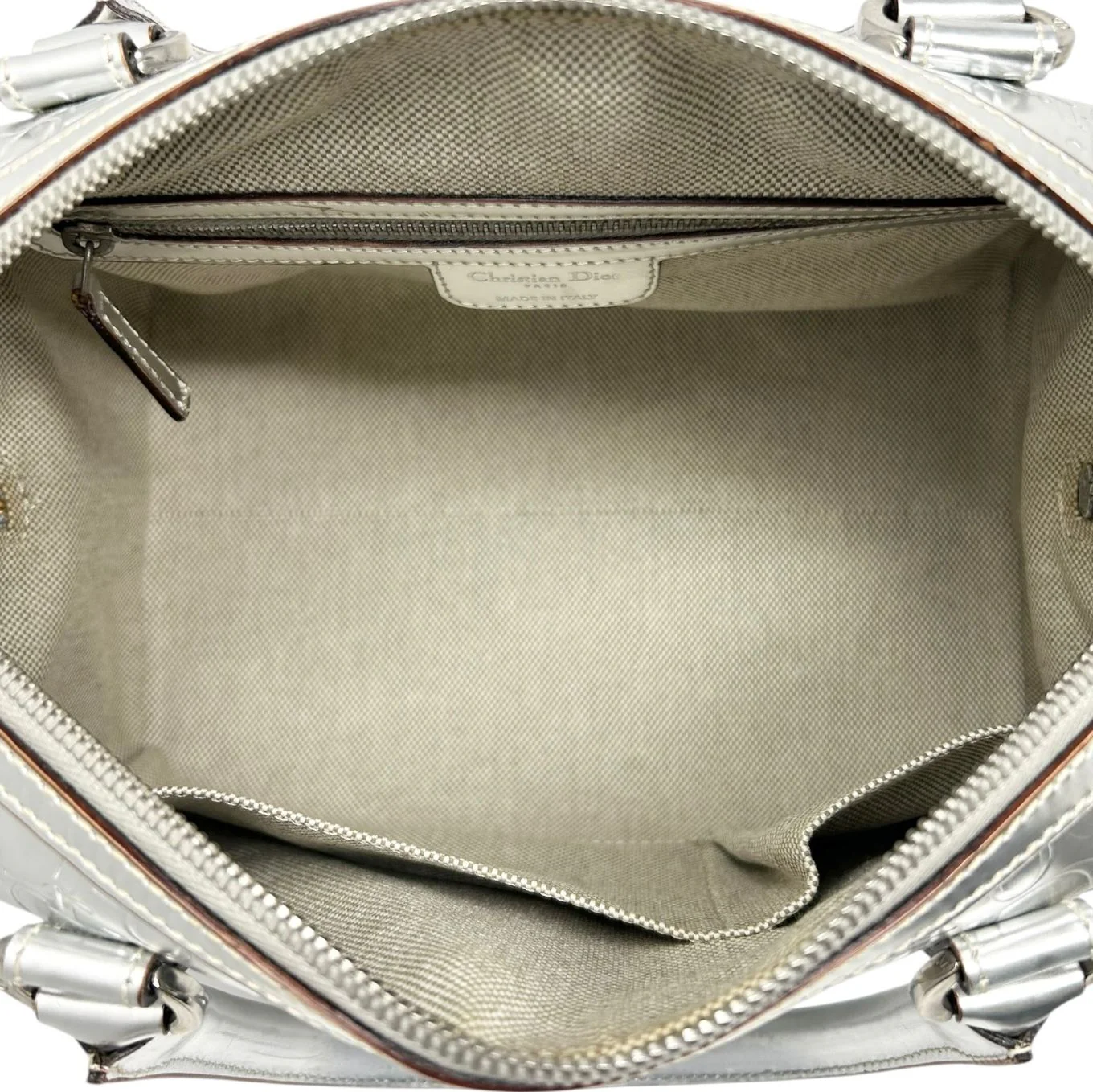 Dior Silver Logo Boston Bag - Image 3