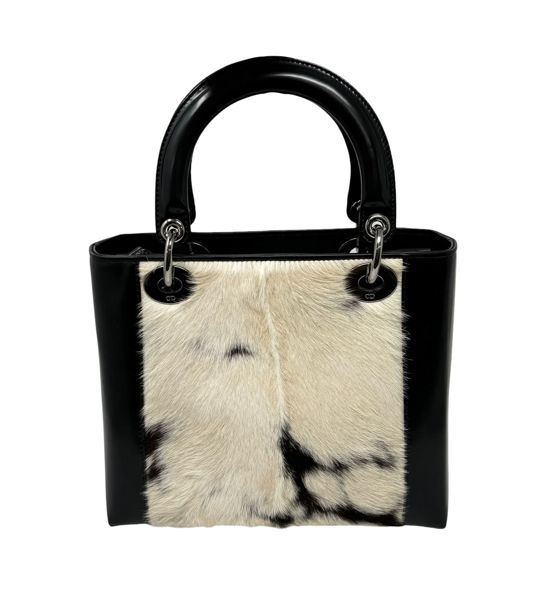 Dior Small Cow Print Calfhair Lady Dior Bag - Image 2