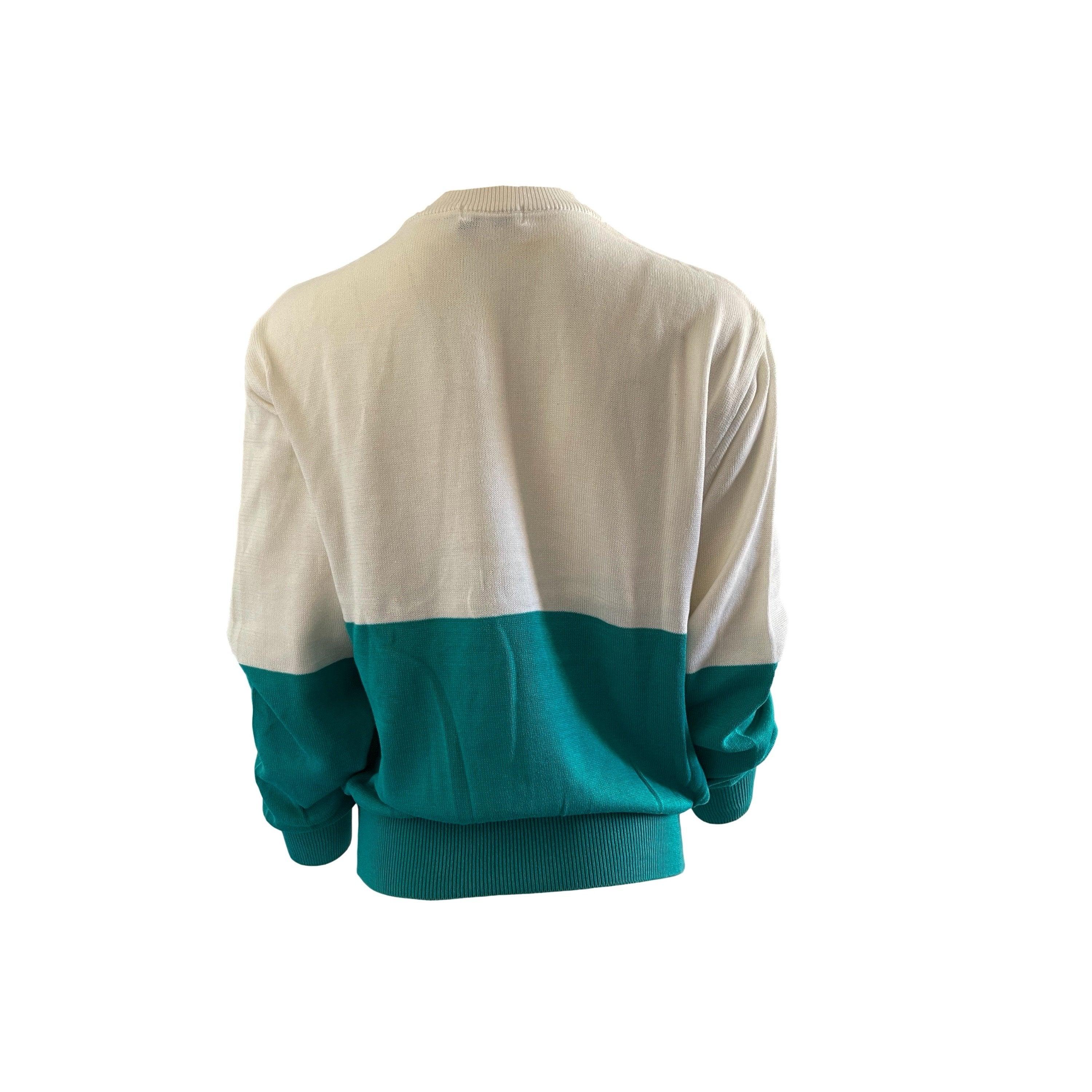 Dior Sport Turquoise Colorblock Logo Sweatshirt - Image 2