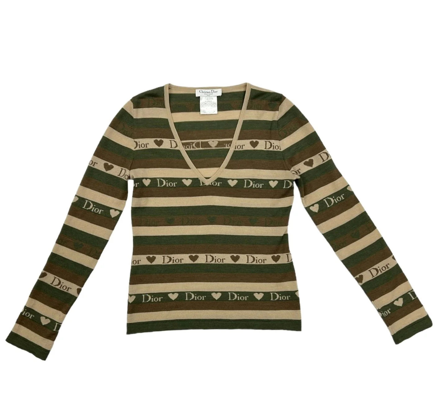 Dior Striped Heart Logo Sweatshirt or