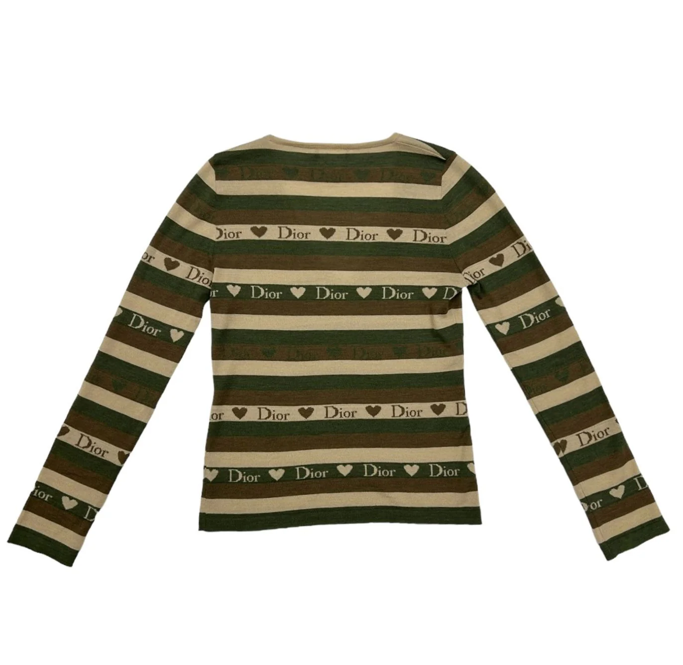 Dior Striped Heart Logo Sweatshirt or - Image 2