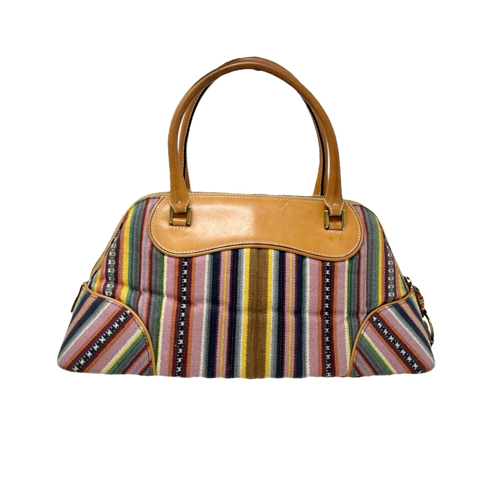 Dior Striped License Top Handle Bag - Image 2