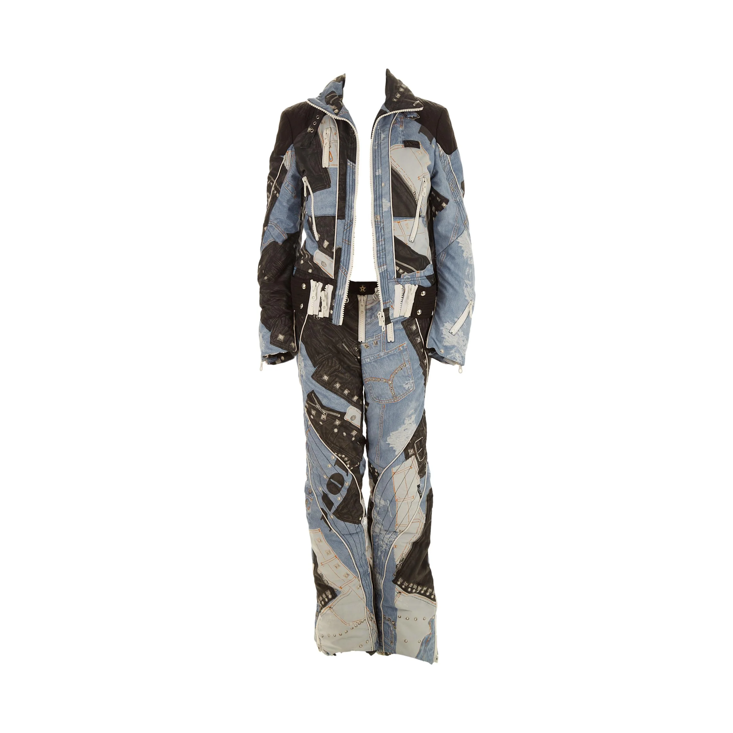 Dior Studded Denim Print Ski Set