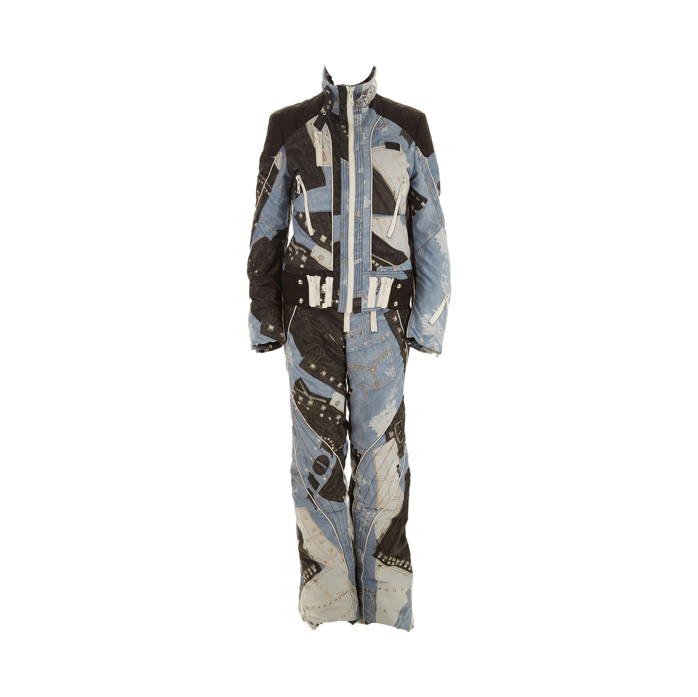 Dior Studded Denim Print Ski Set - Image 2