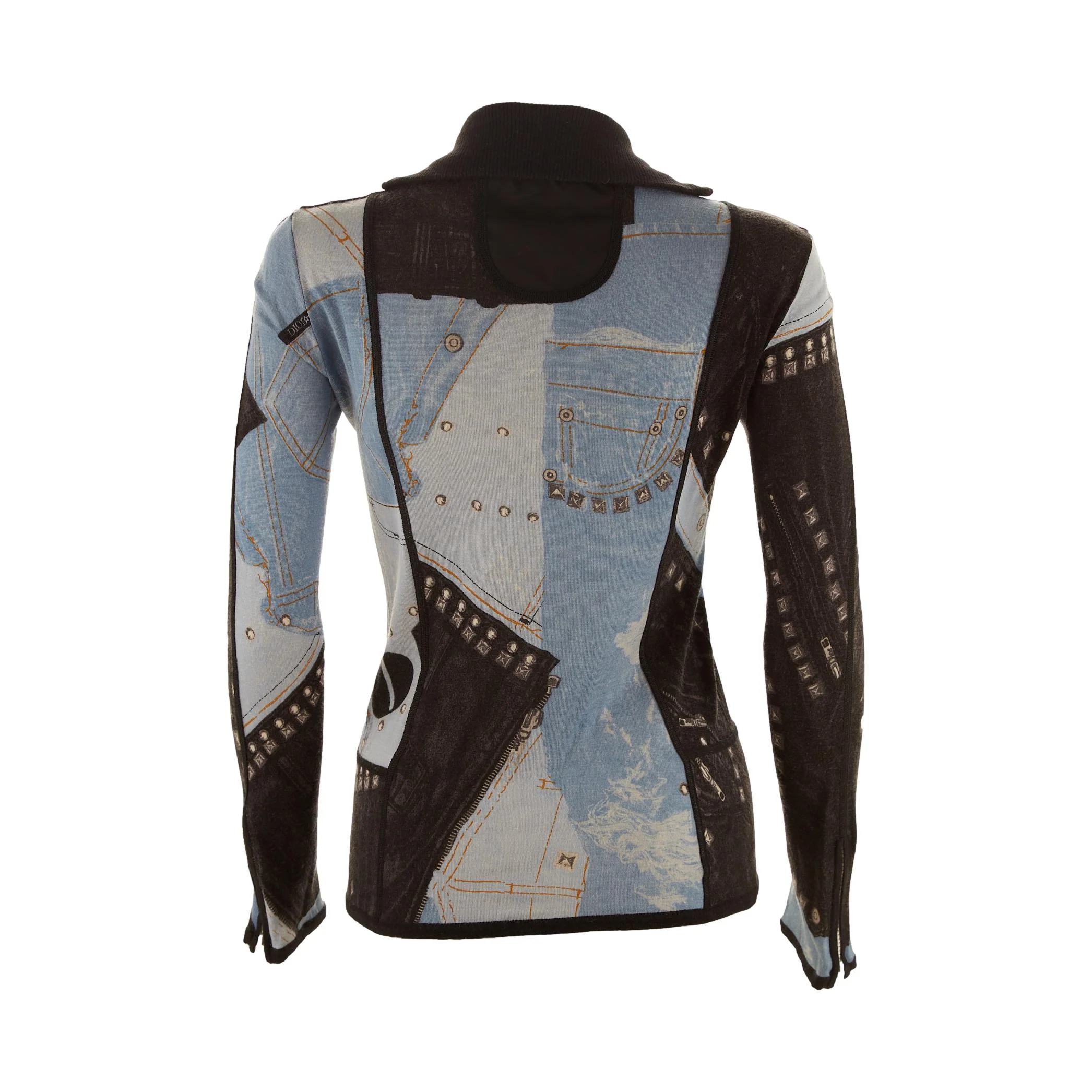 Dior Studded Denim Print Jacket - Image 2