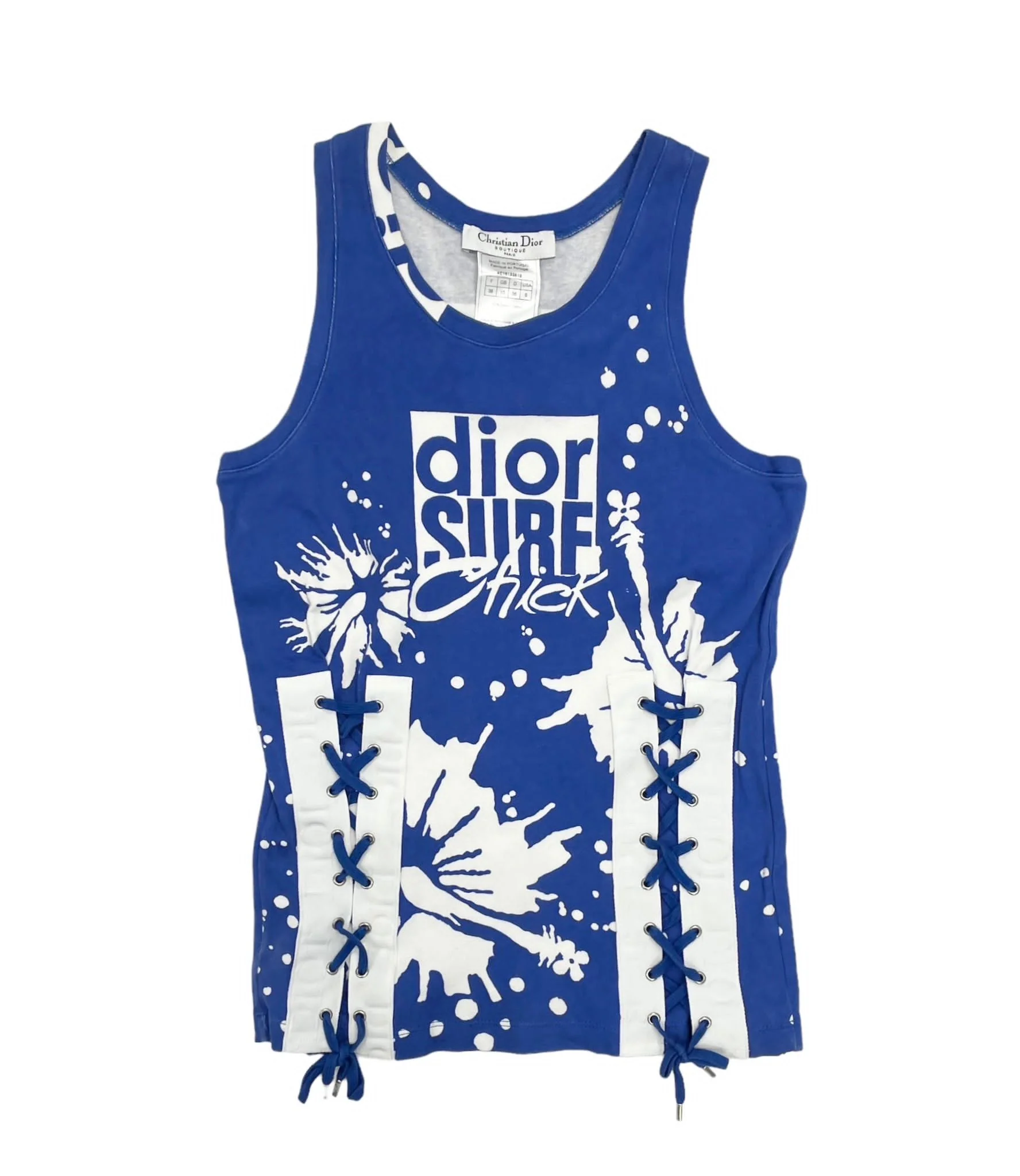 Dior Surf Blue Tie Tank