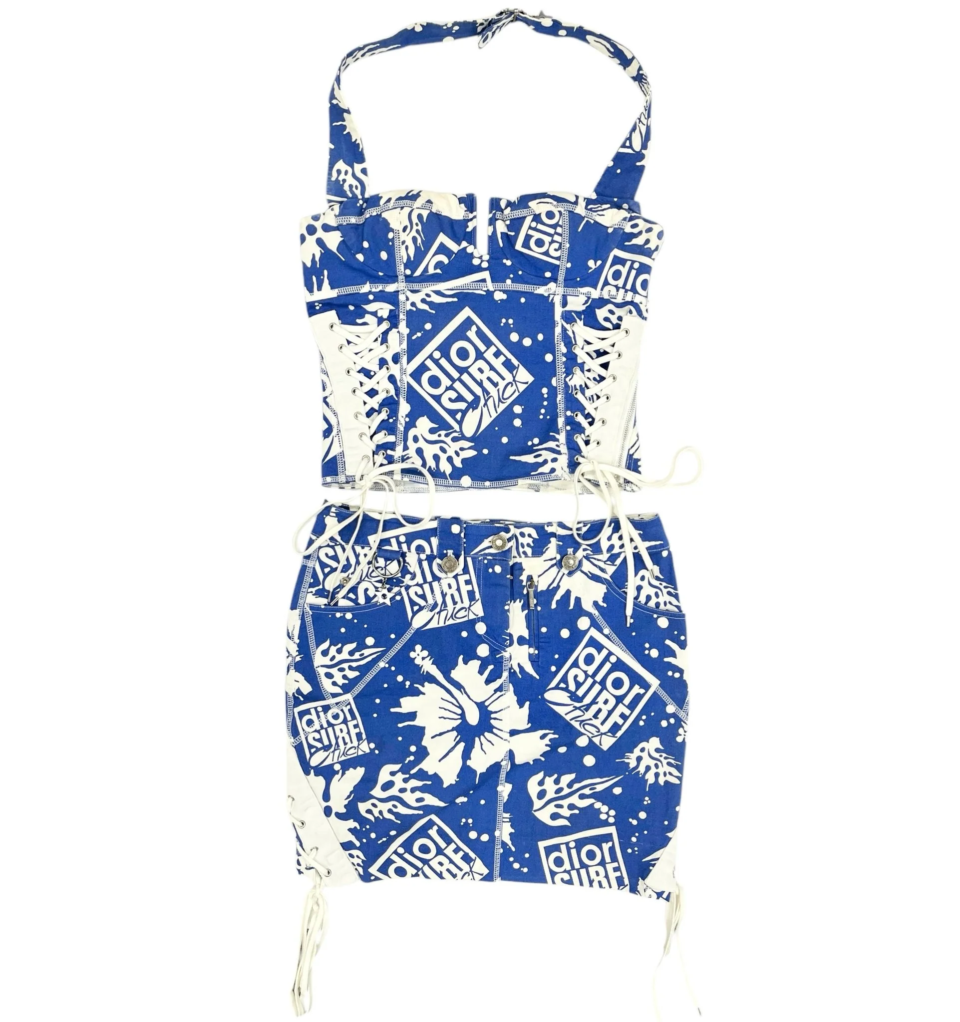 Dior Surf Chic Corsetted Halter + Skirt Set