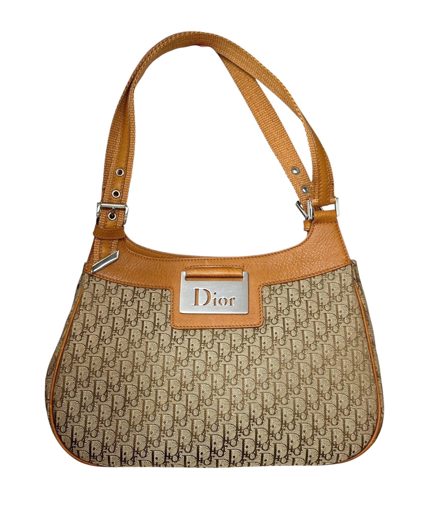 Dior Tan Canvas Shoulder Bag