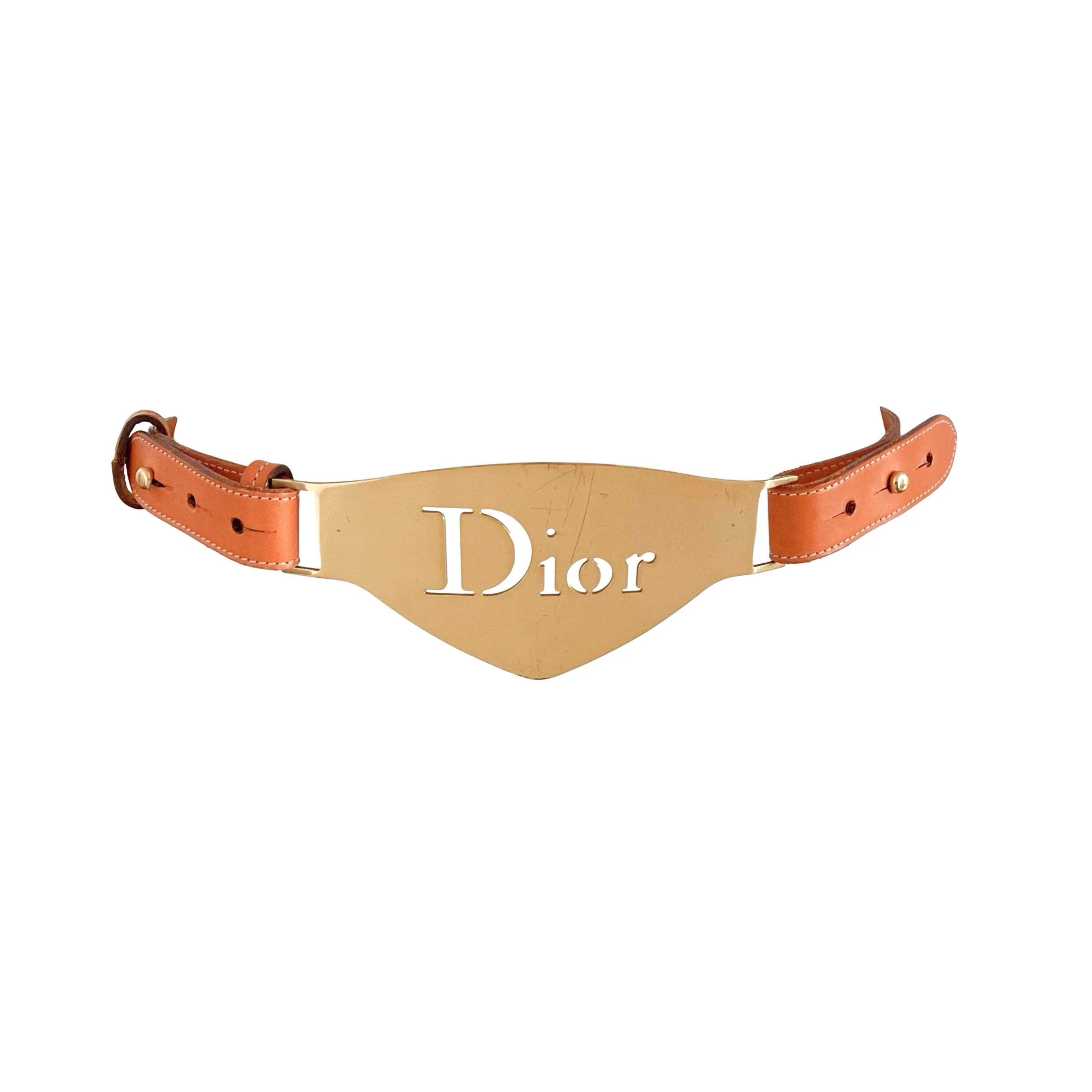 Dior Tan Jumbo Logo Belt
