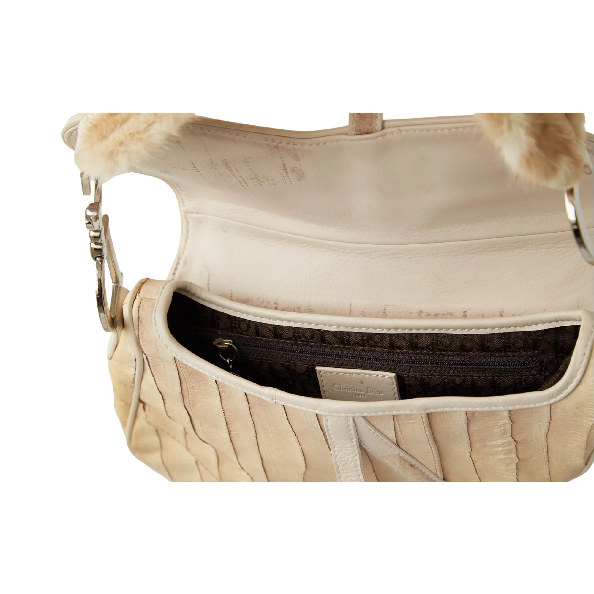 Dior Eel + Fur Saddle Bag - Image 5