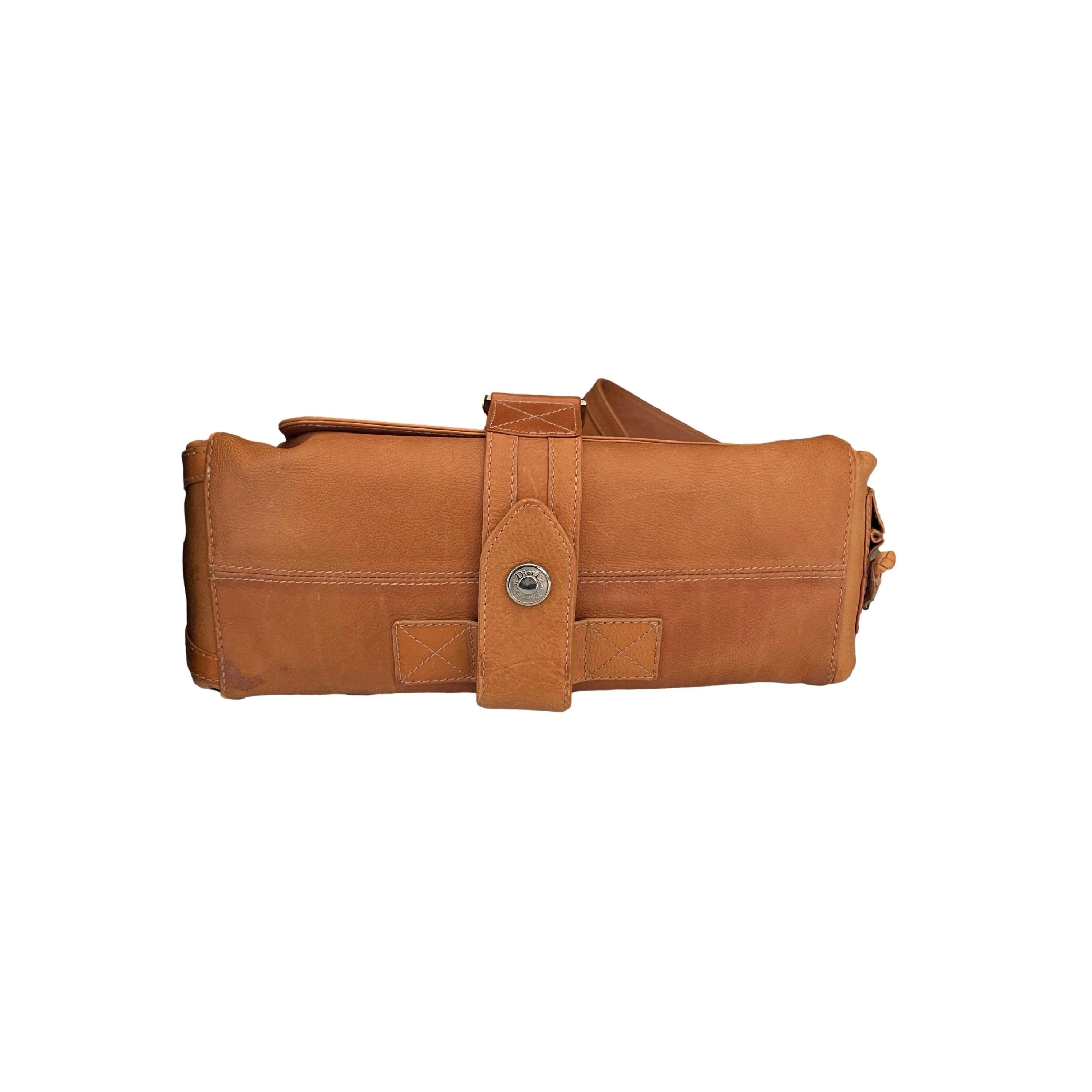 Dior Tan Leather Shoulder Bag - Image 4