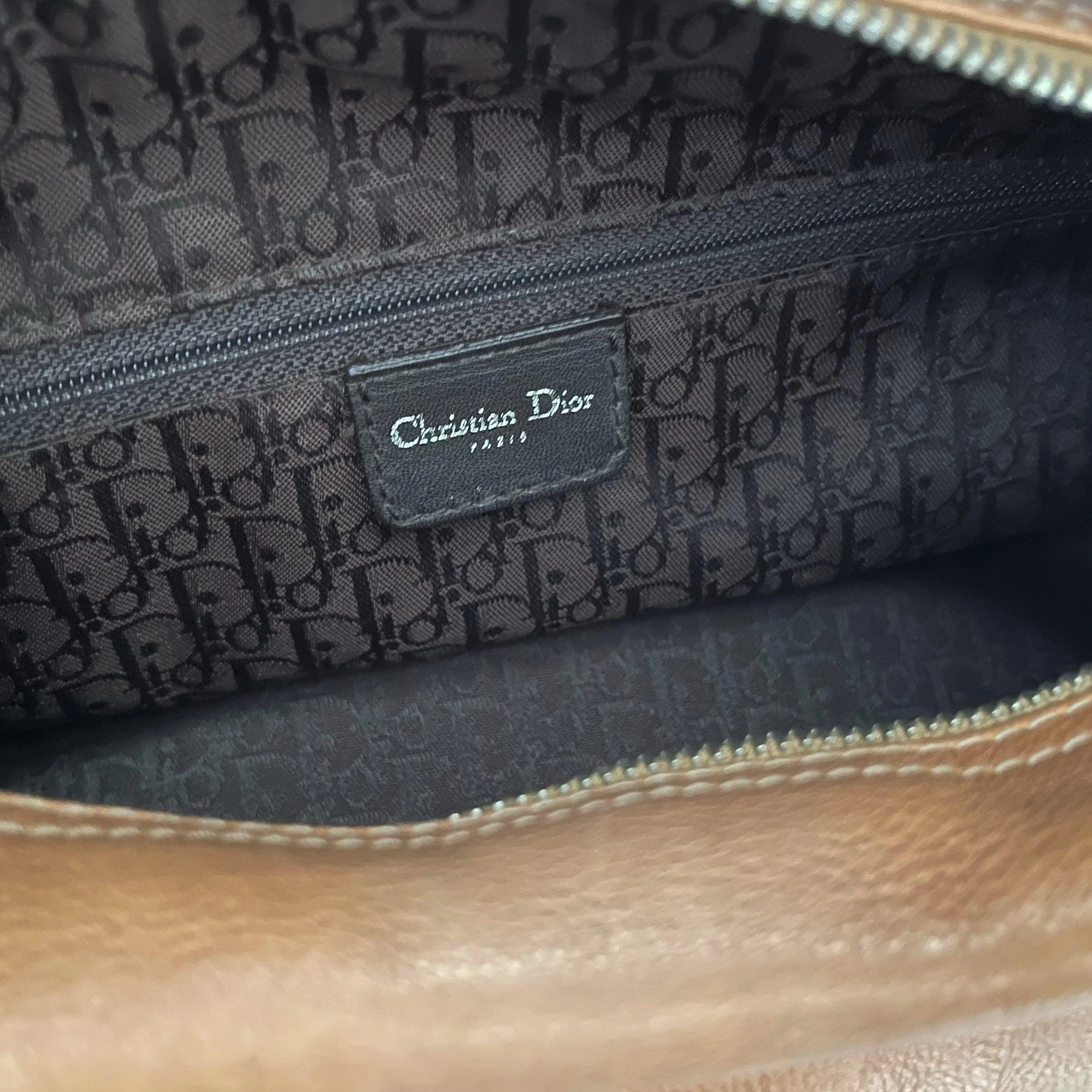 Dior Tan Leather Shoulder Bag - Image 5