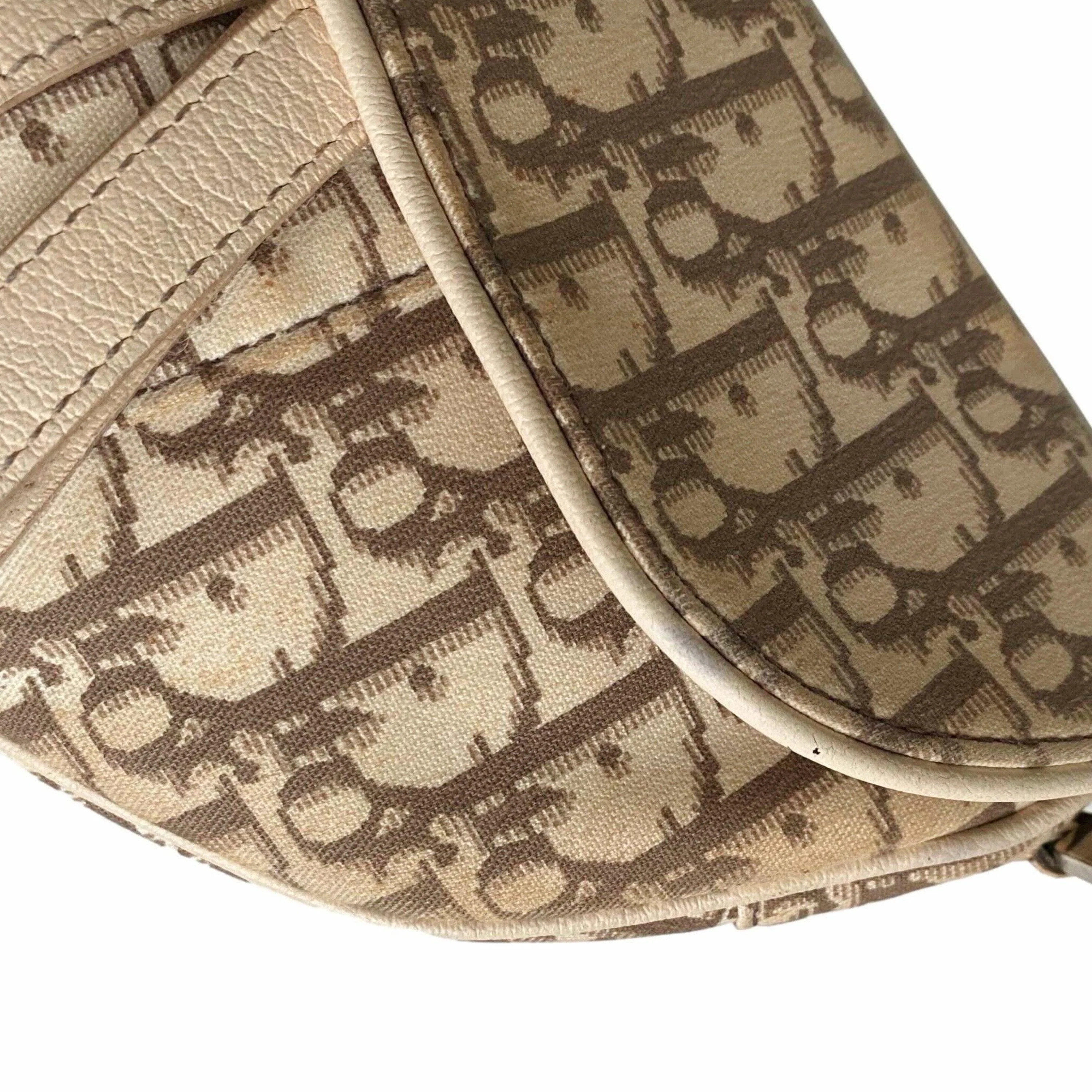 Dior Tan Monogram Floral Saddle Bag - Image 3