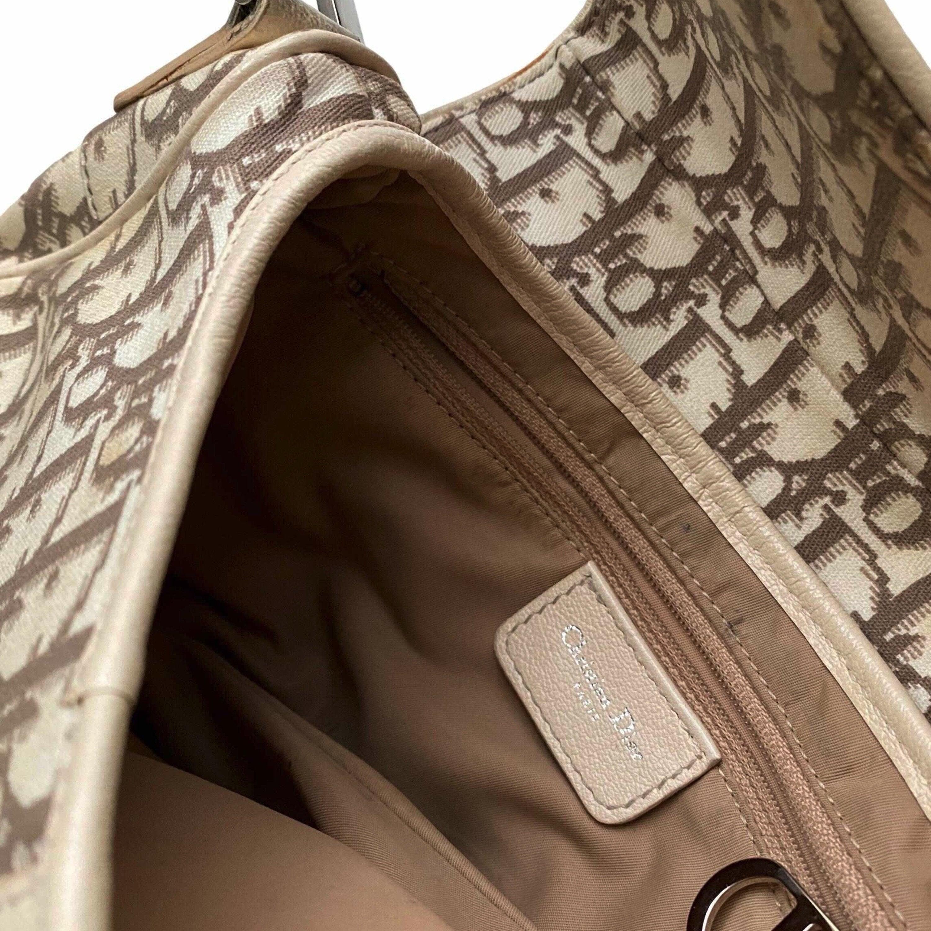 Dior Tan Monogram Floral Saddle Bag - Image 5