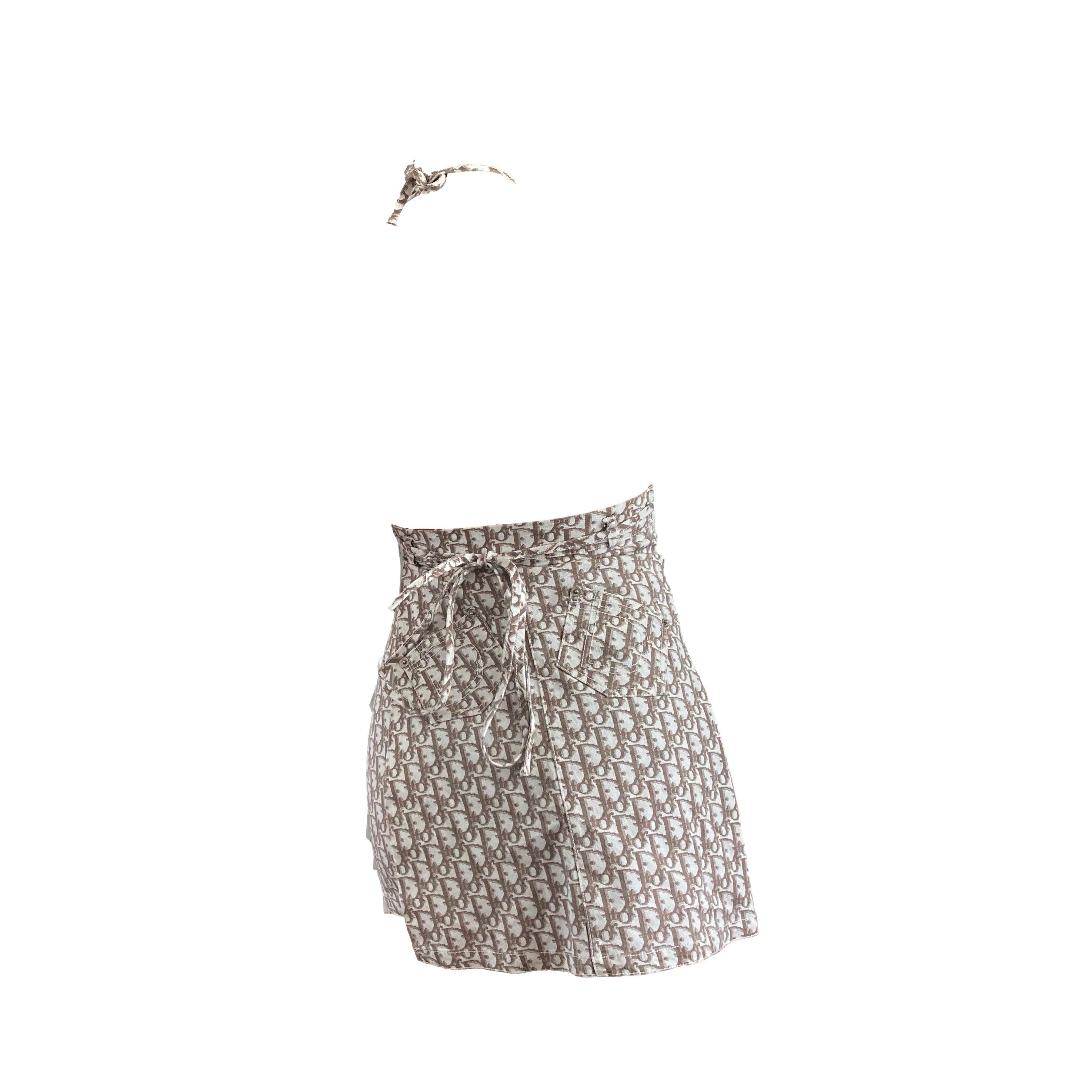 Dior Tan Monogram Halter Dress - Image 2