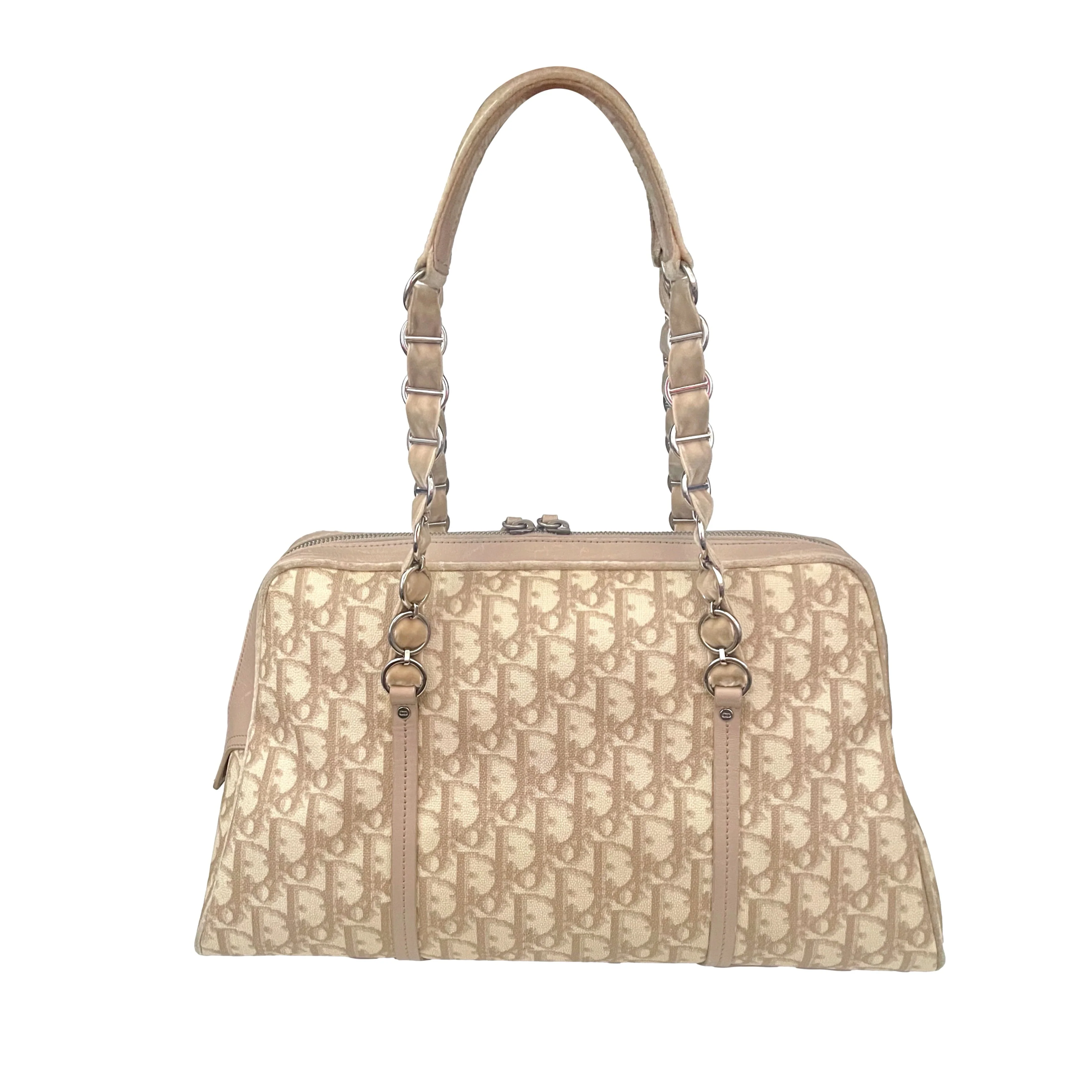 Dior Tan Monogram Shoulder Bag - Image 2
