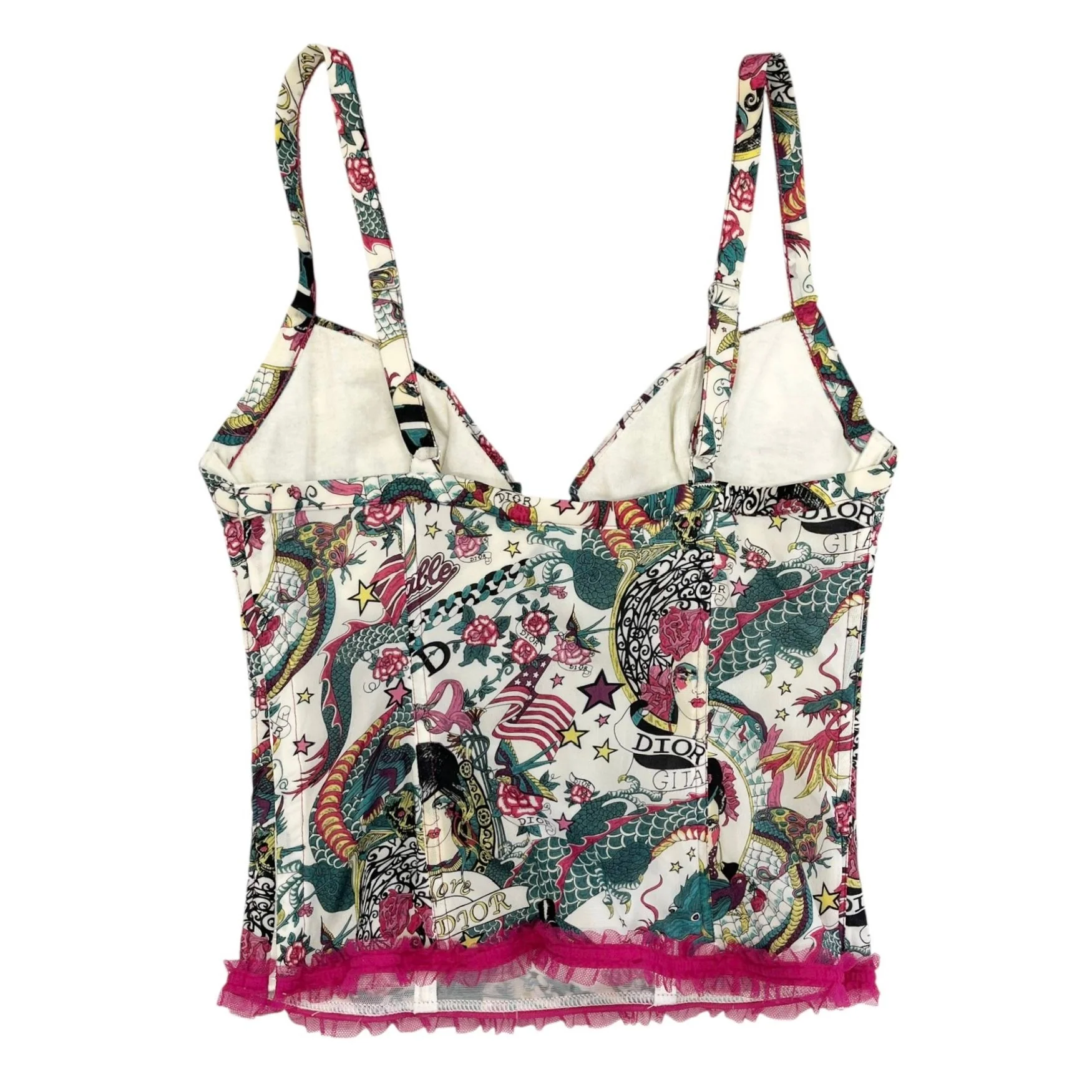 Dior Tattoo Logo Corset Top - Image 2