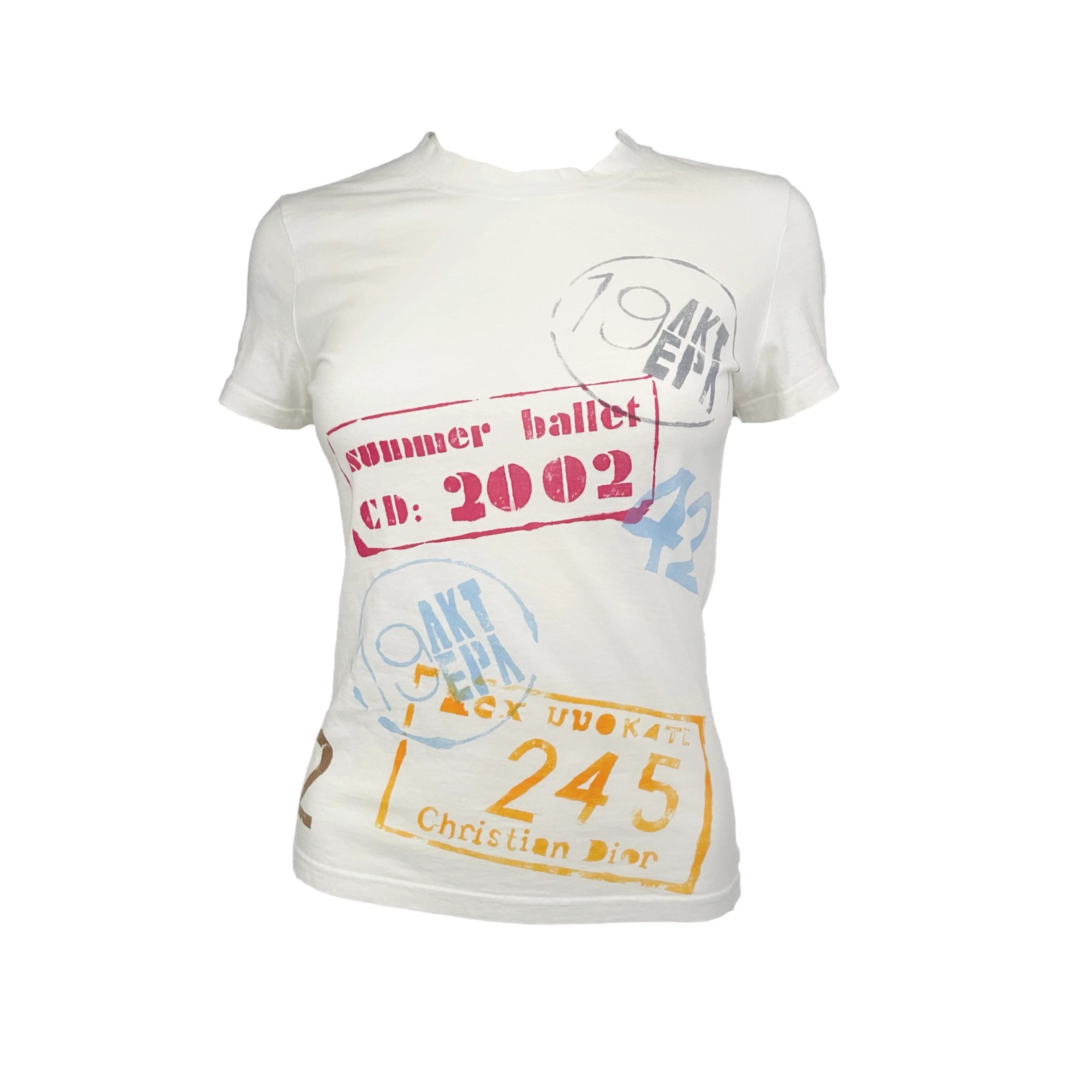 Dior White Addict Print T-Shirt