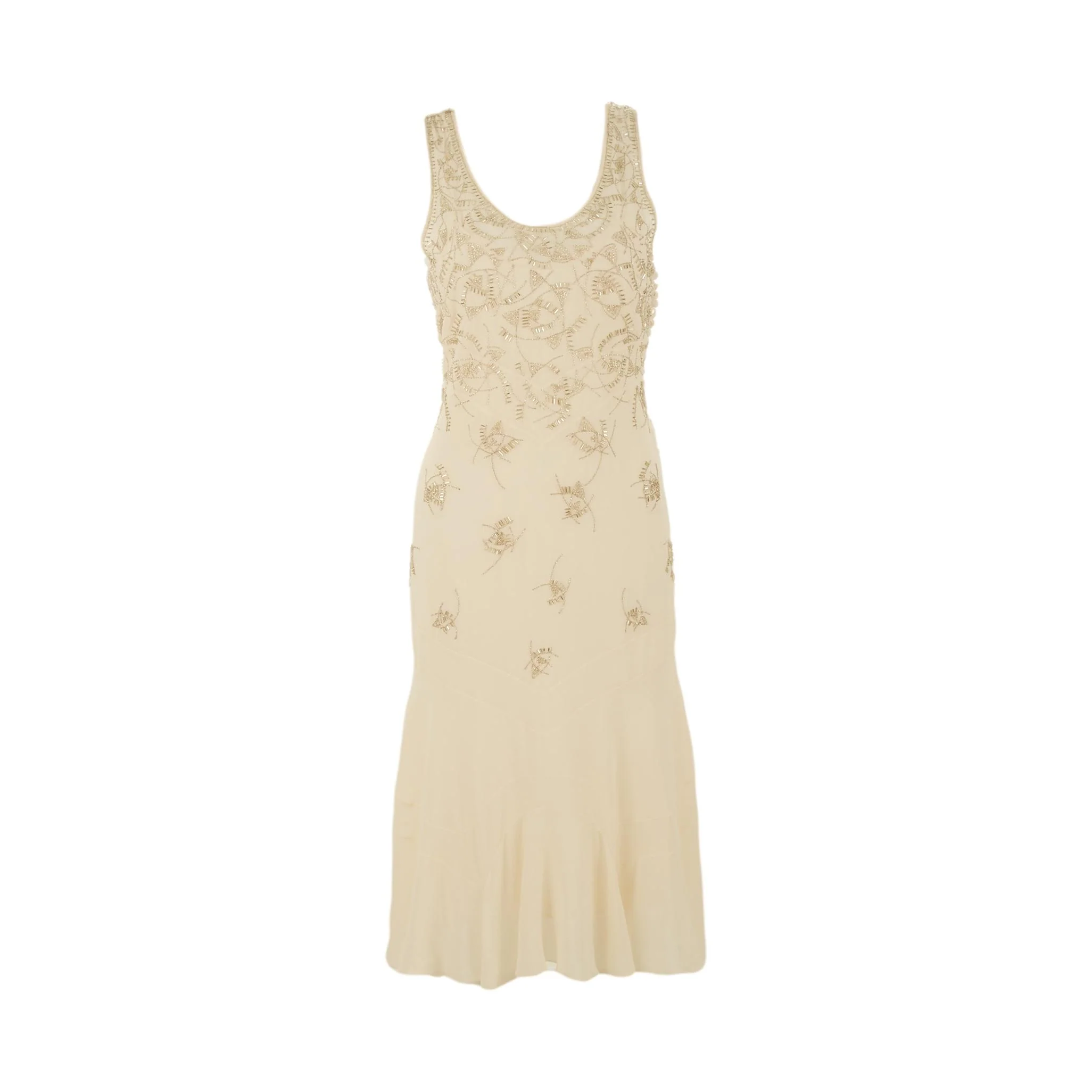 Dior White Beaded Dress