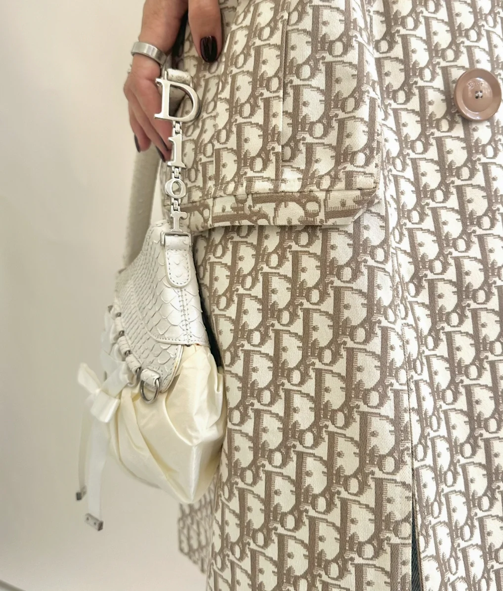 Dior White Corset Mini Bag