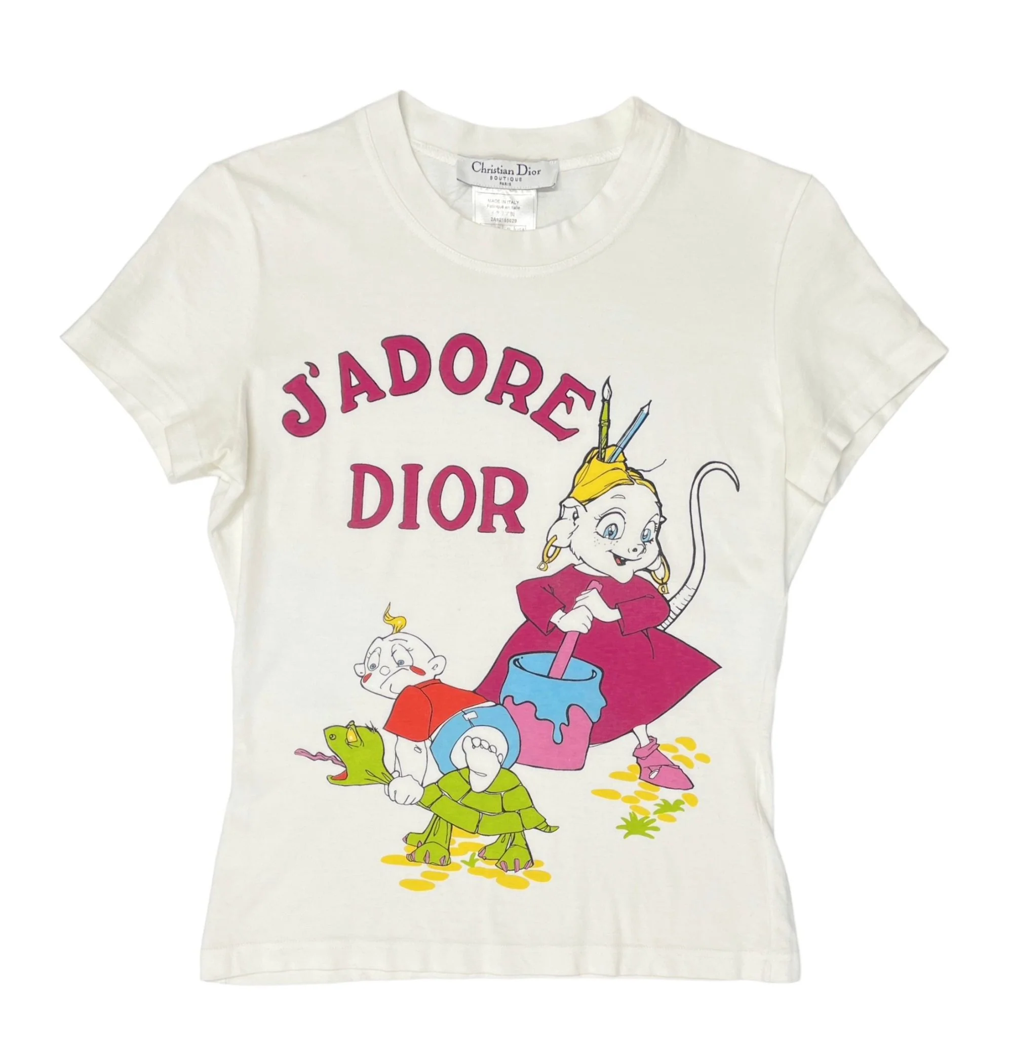 Dior White Fairytale Logo Top