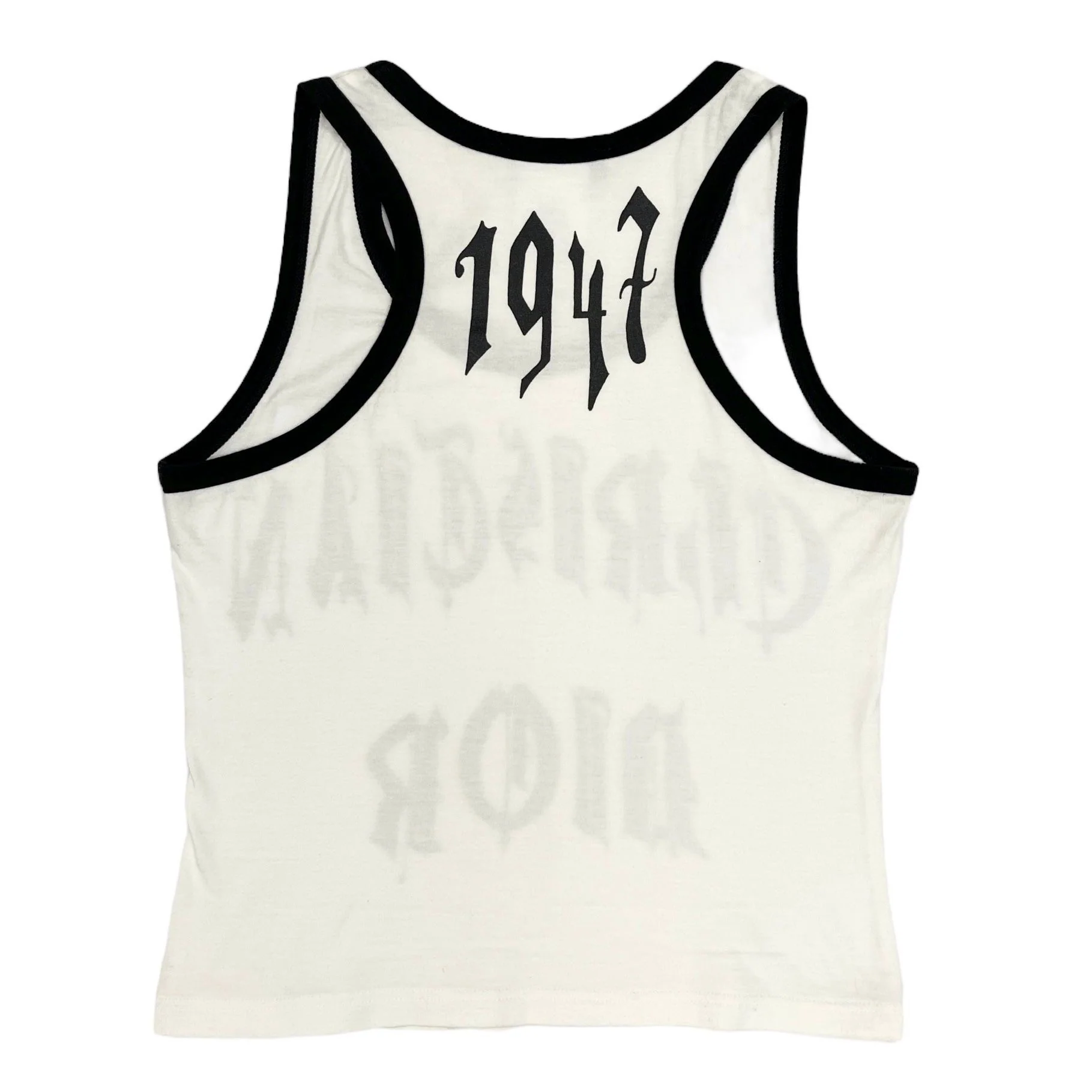 Dior White Gothic Tank Top - Image 2