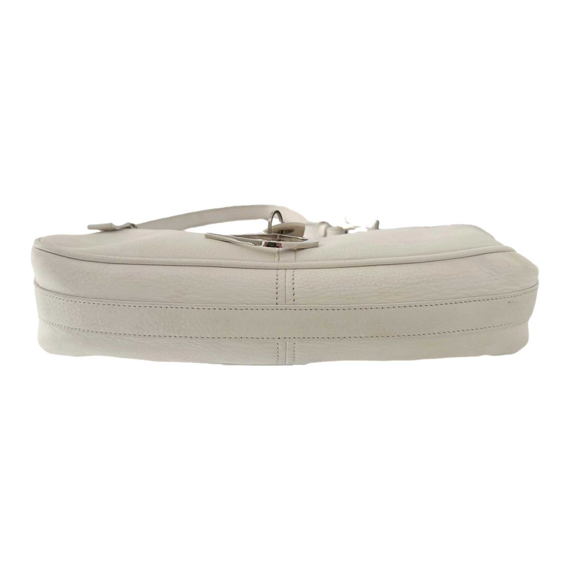 Dior White Leather Logo Shoulder Bag - Image 4