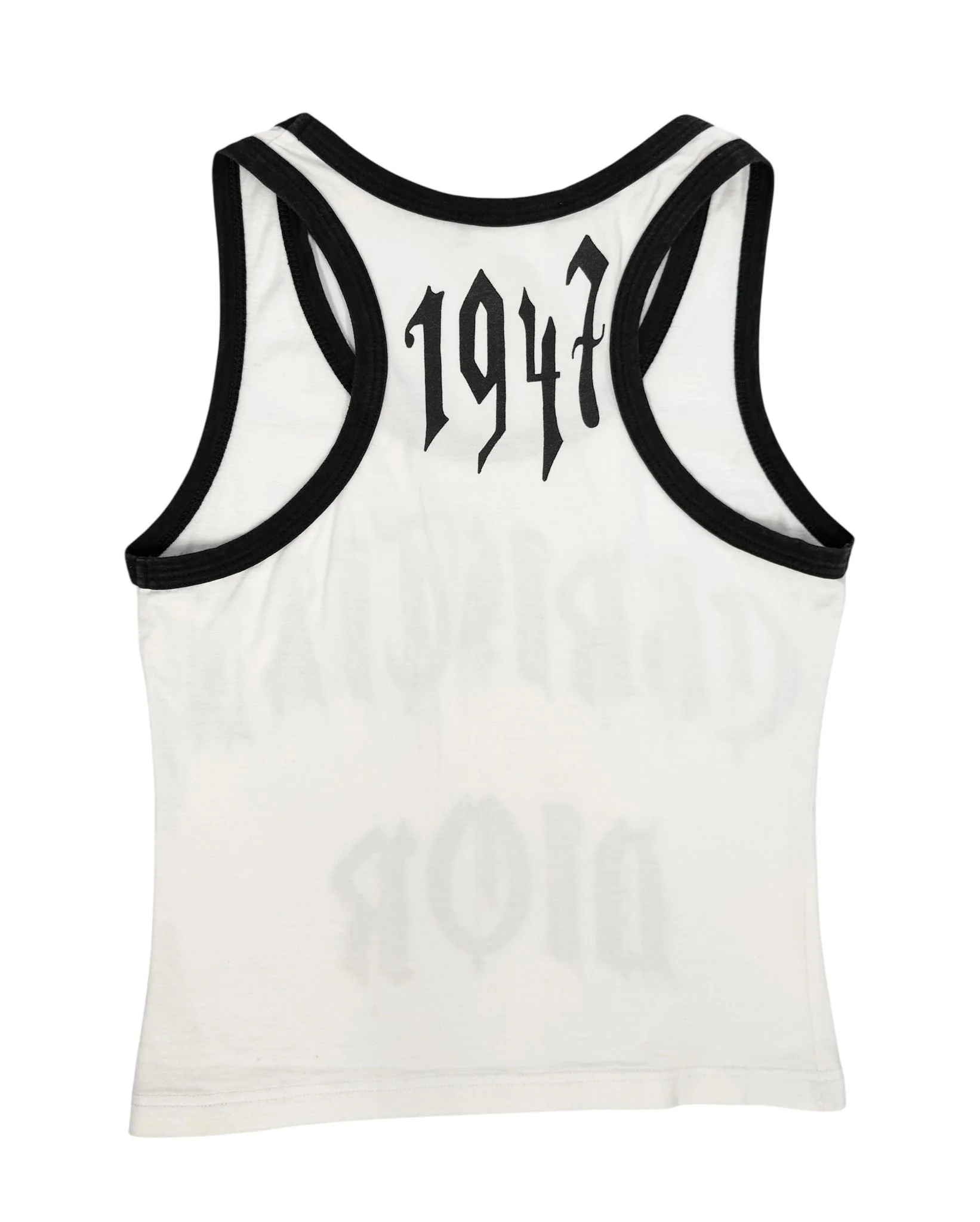 Dior White Logo Gothic Tank - Image 2